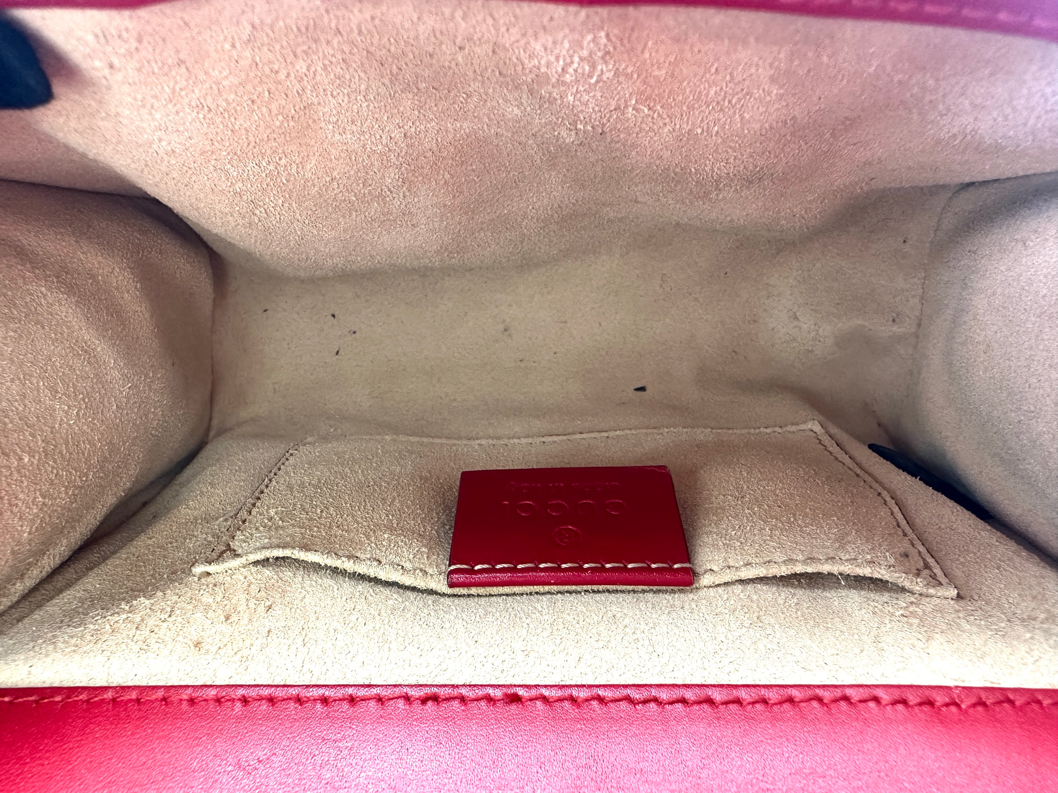 Gucci Padlock Red Guccissima Leather Shoulder Bag GG1090