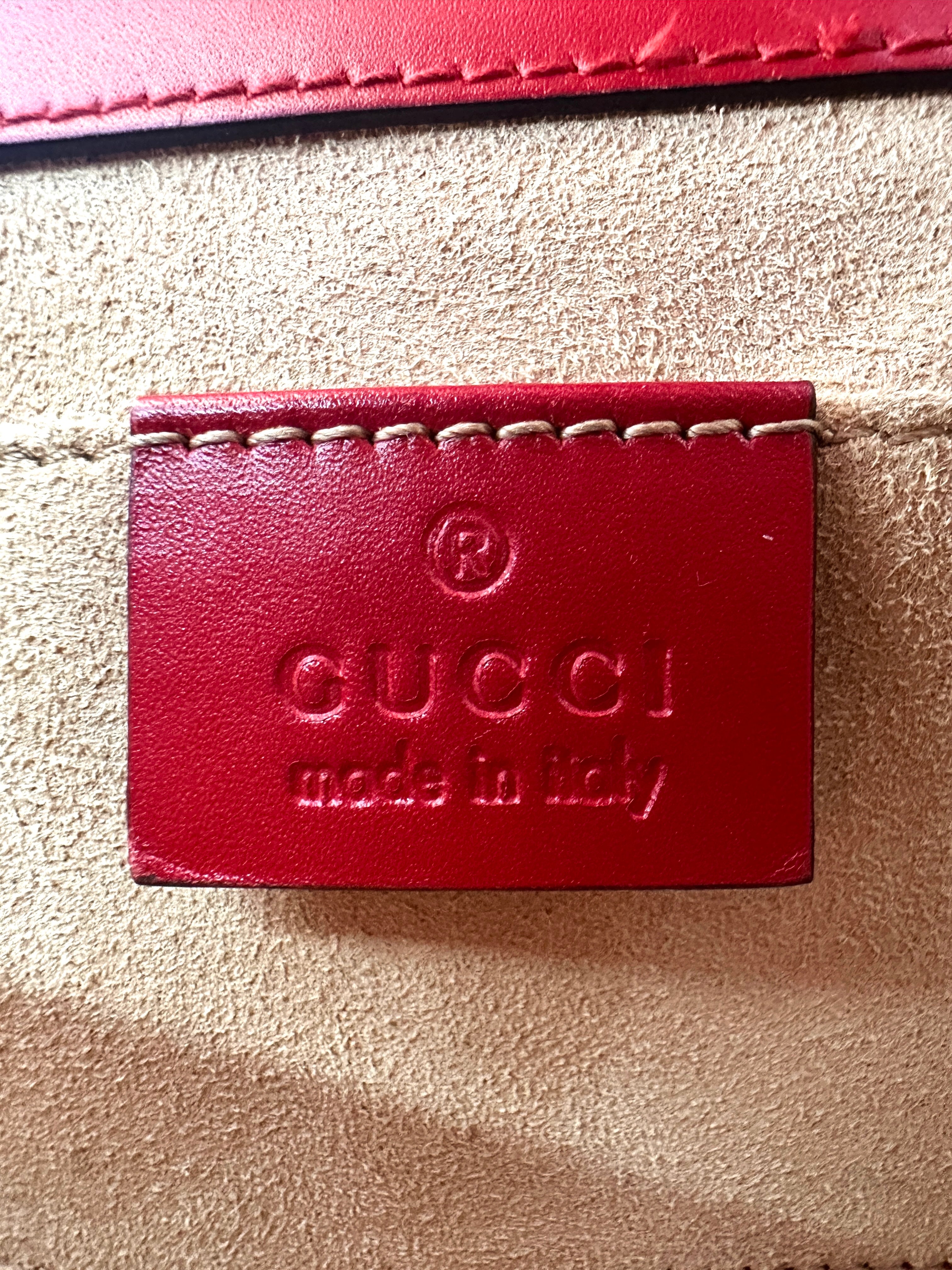 Gucci Padlock Red Guccissima Leather Shoulder Bag GG1090