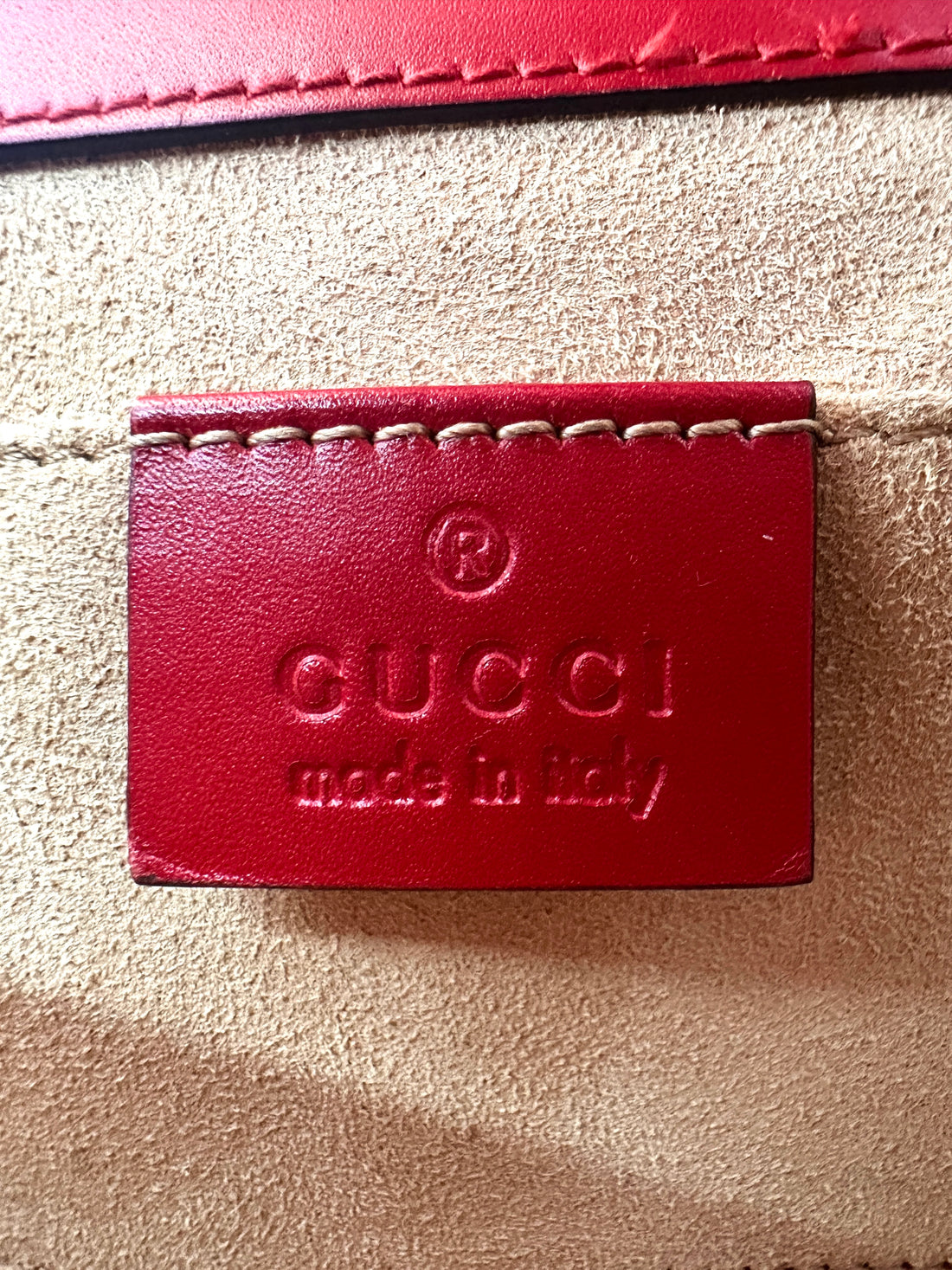 Gucci Padlock Red Guccissima Leather Shoulder Bag GG1090