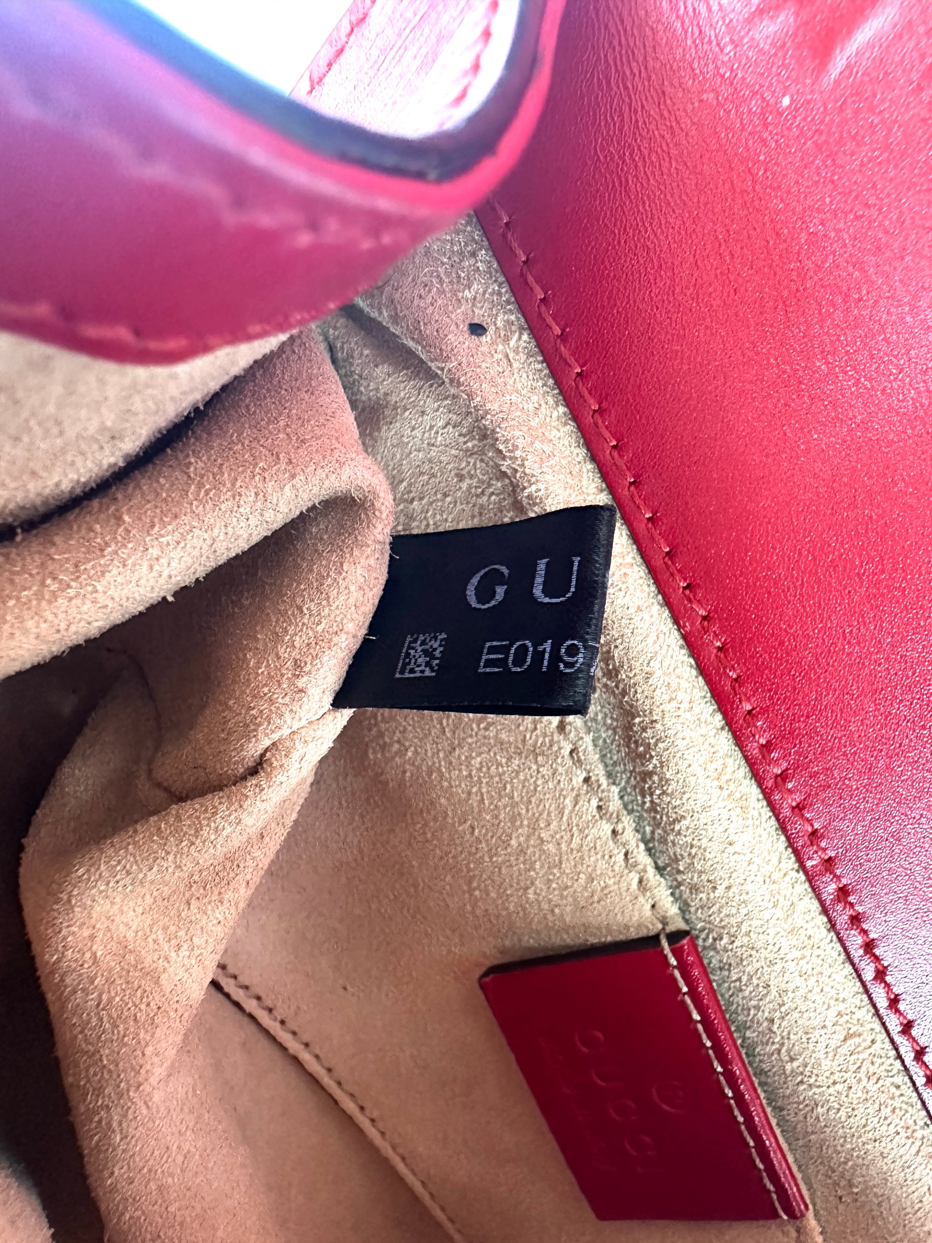 Gucci Padlock Red Guccissima Leather Shoulder Bag GG1090