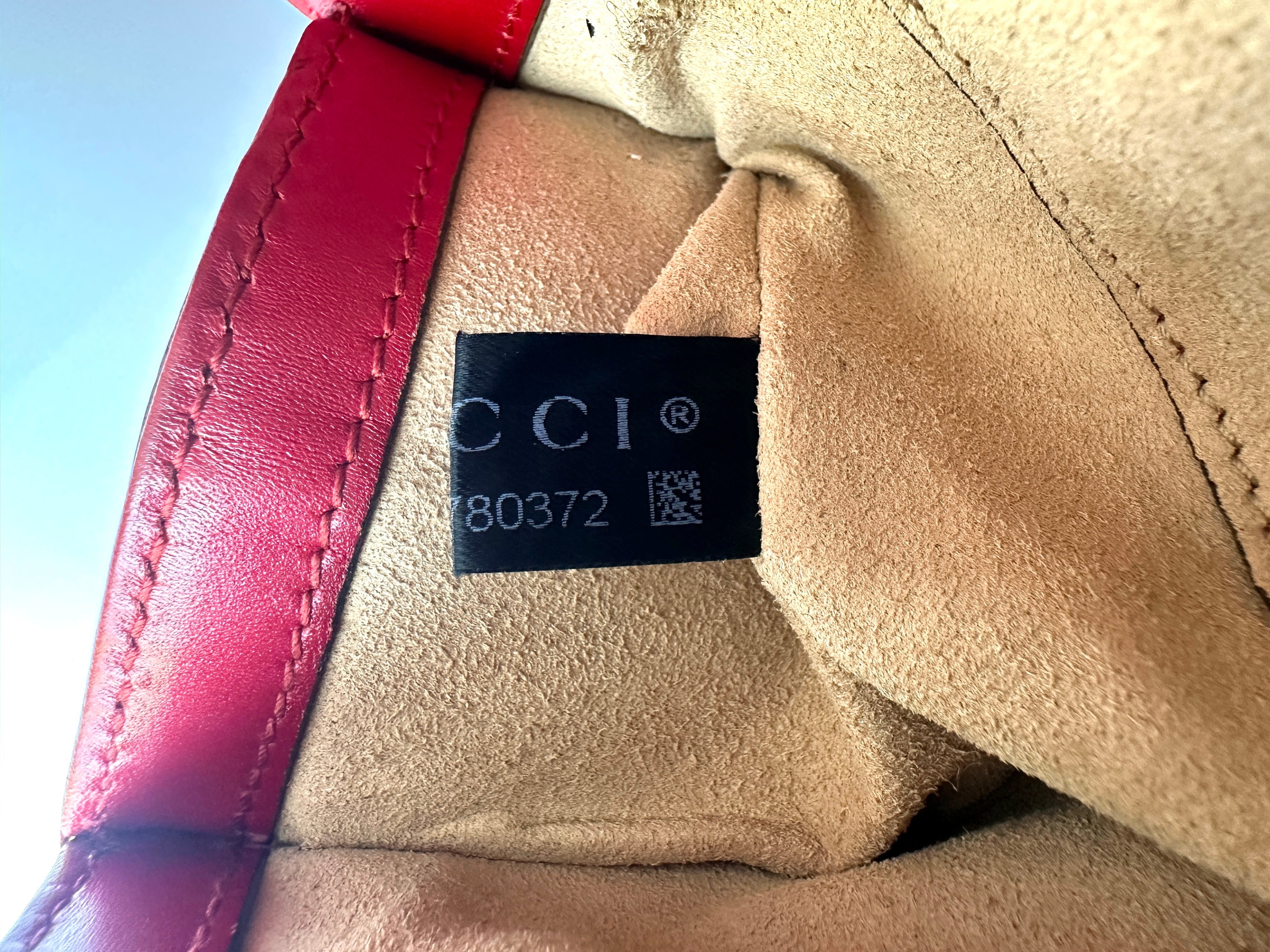 Gucci Padlock Red Guccissima Leather Shoulder Bag GG1090