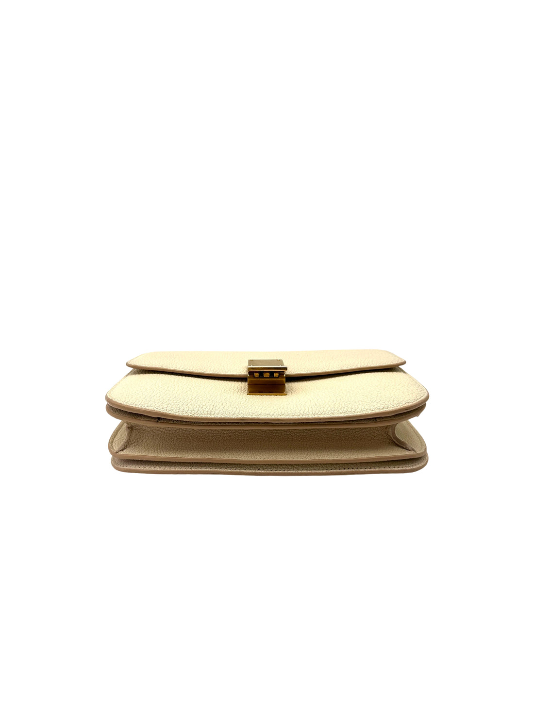 Celine Classic Box White Leather Shoulder Bag CE161