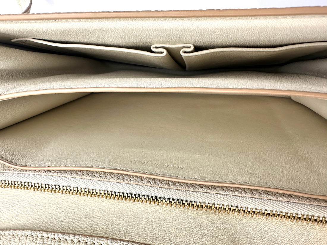 Celine Classic Box White Leather Shoulder Bag CE161