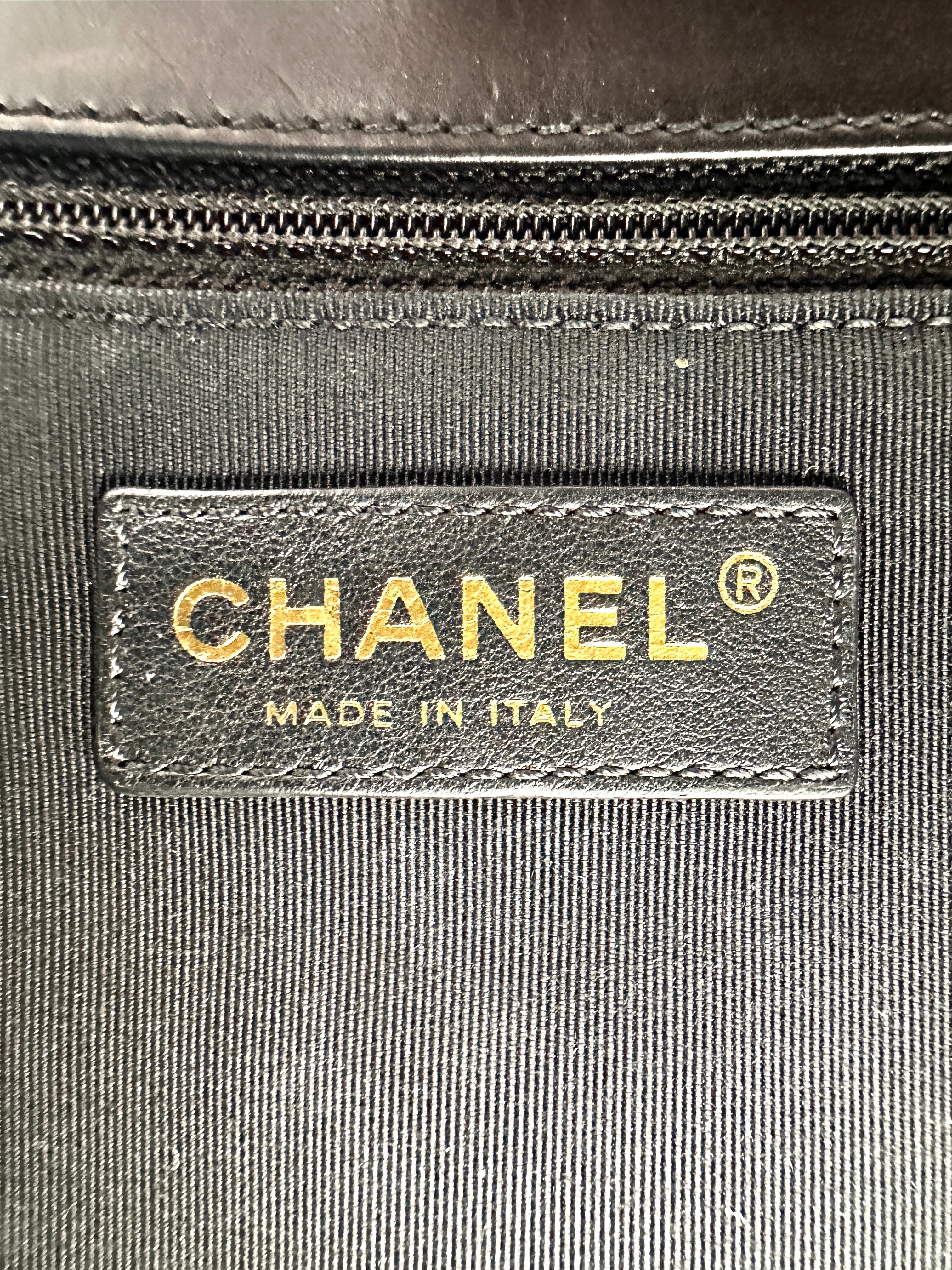 Chanel LeBoy Black Smooth Leather Flap Bag With Gold Buckle(15***98) CC2007
