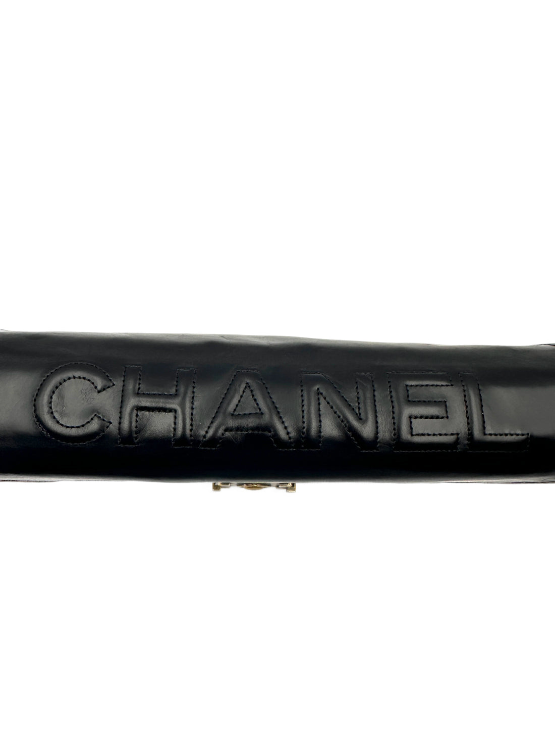 Chanel LeBoy Black Smooth Leather Flap Bag With Gold Buckle(15***98) CC2007