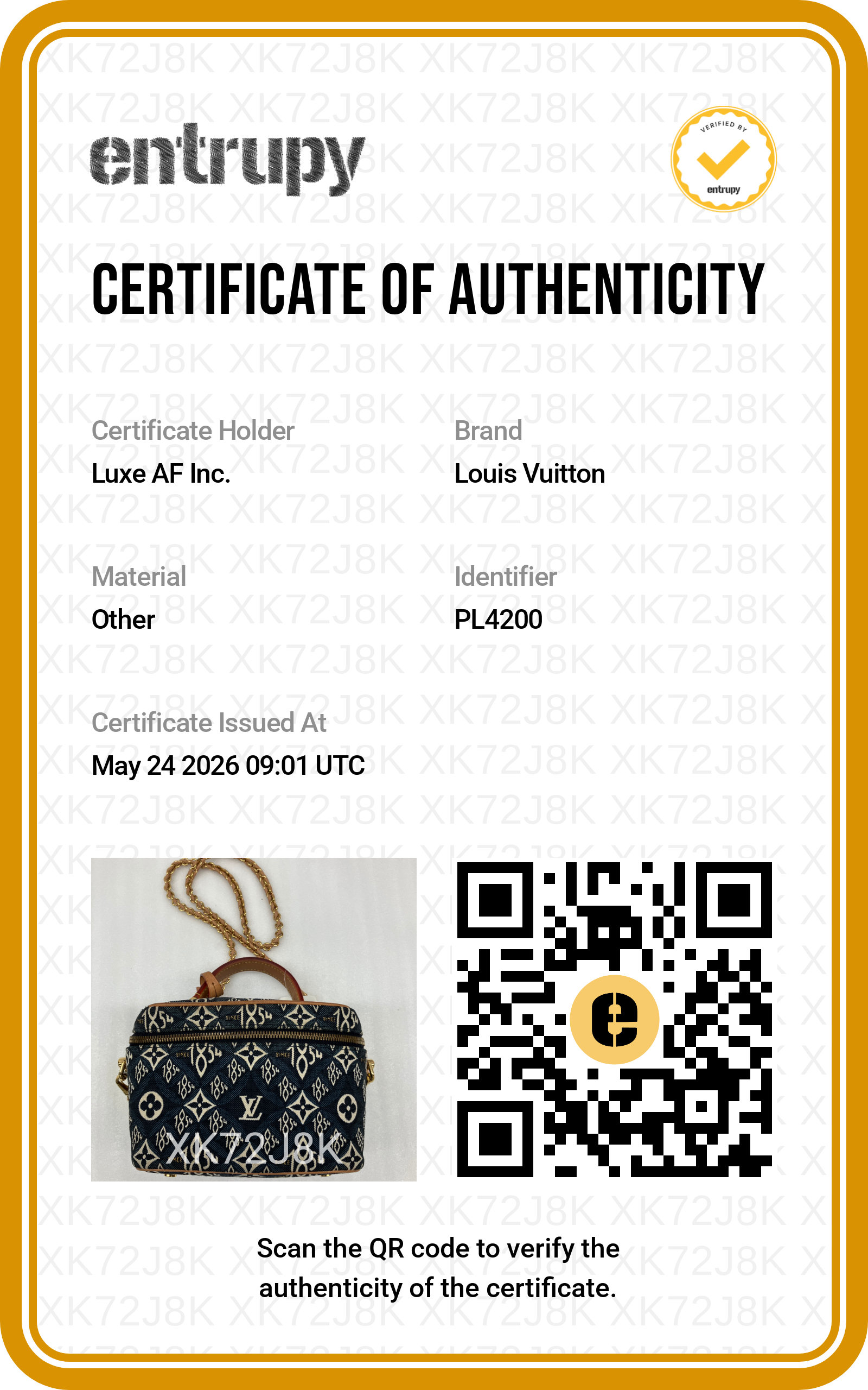 Louis Vuitton  Since 1854 Navy/White Jacquard Canvas Vanity Case LV2814