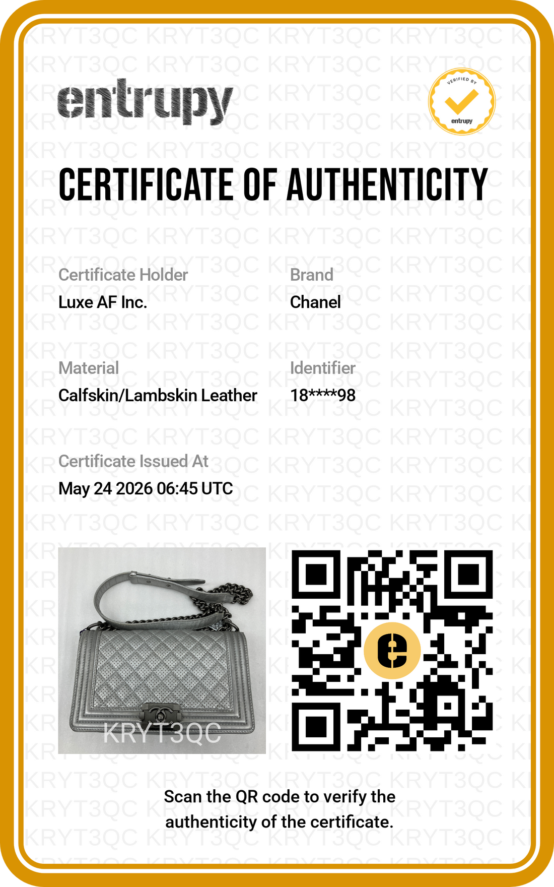 Chanel LeBoy Silver Perforated Quilted Leather Flap Bag With Silver Buckle(18***98) CC2147