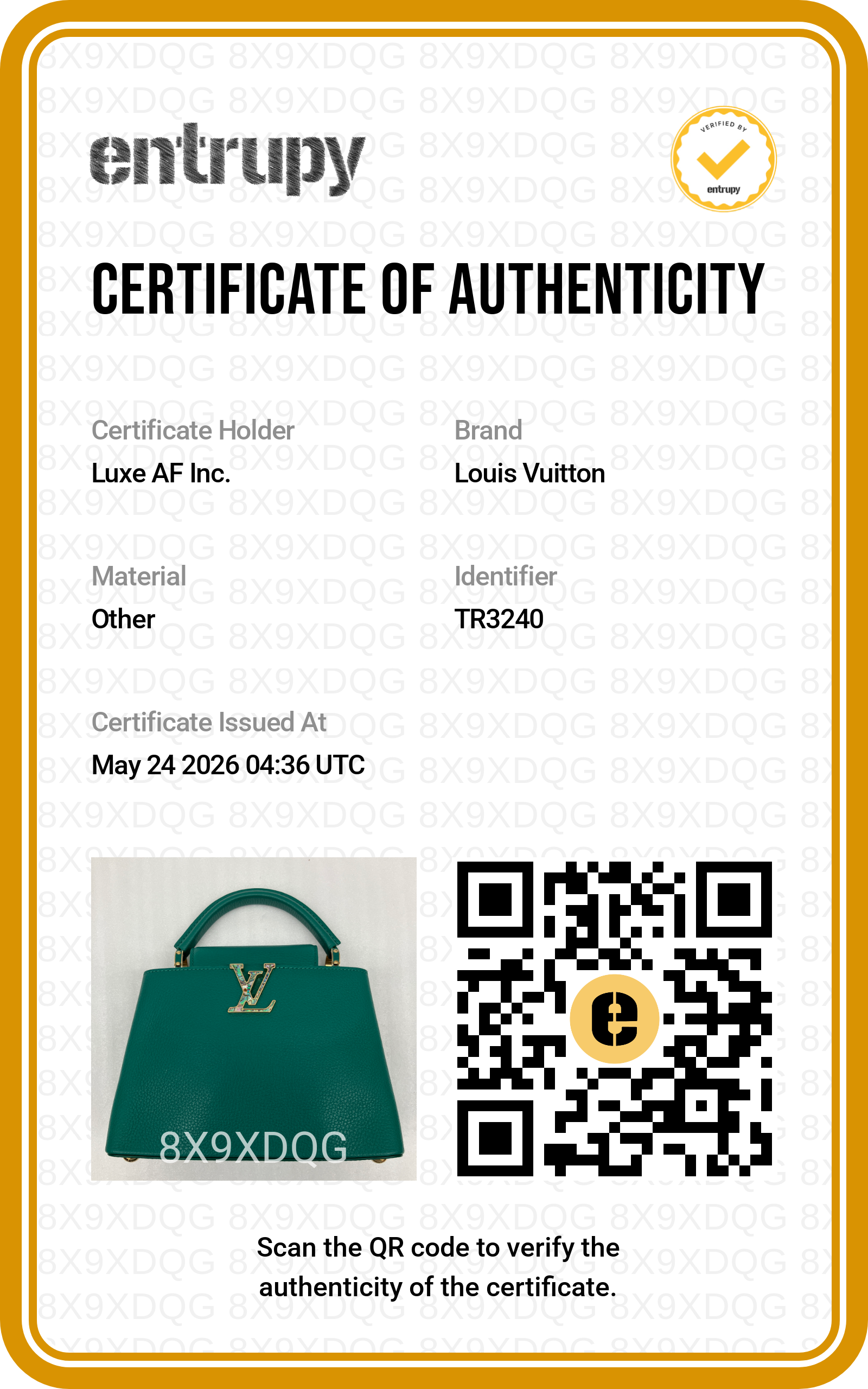 Louis Vuitton Capucines BB Green Leather Handle Bag LV2811