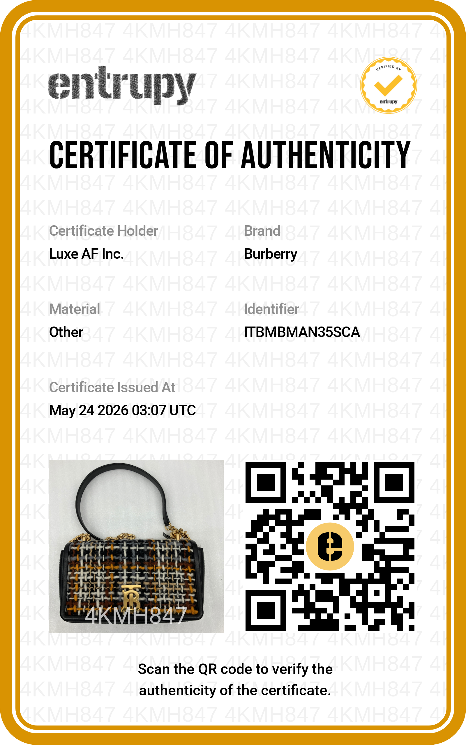 Burberry Lola Tweed Shoulder Bag BR62