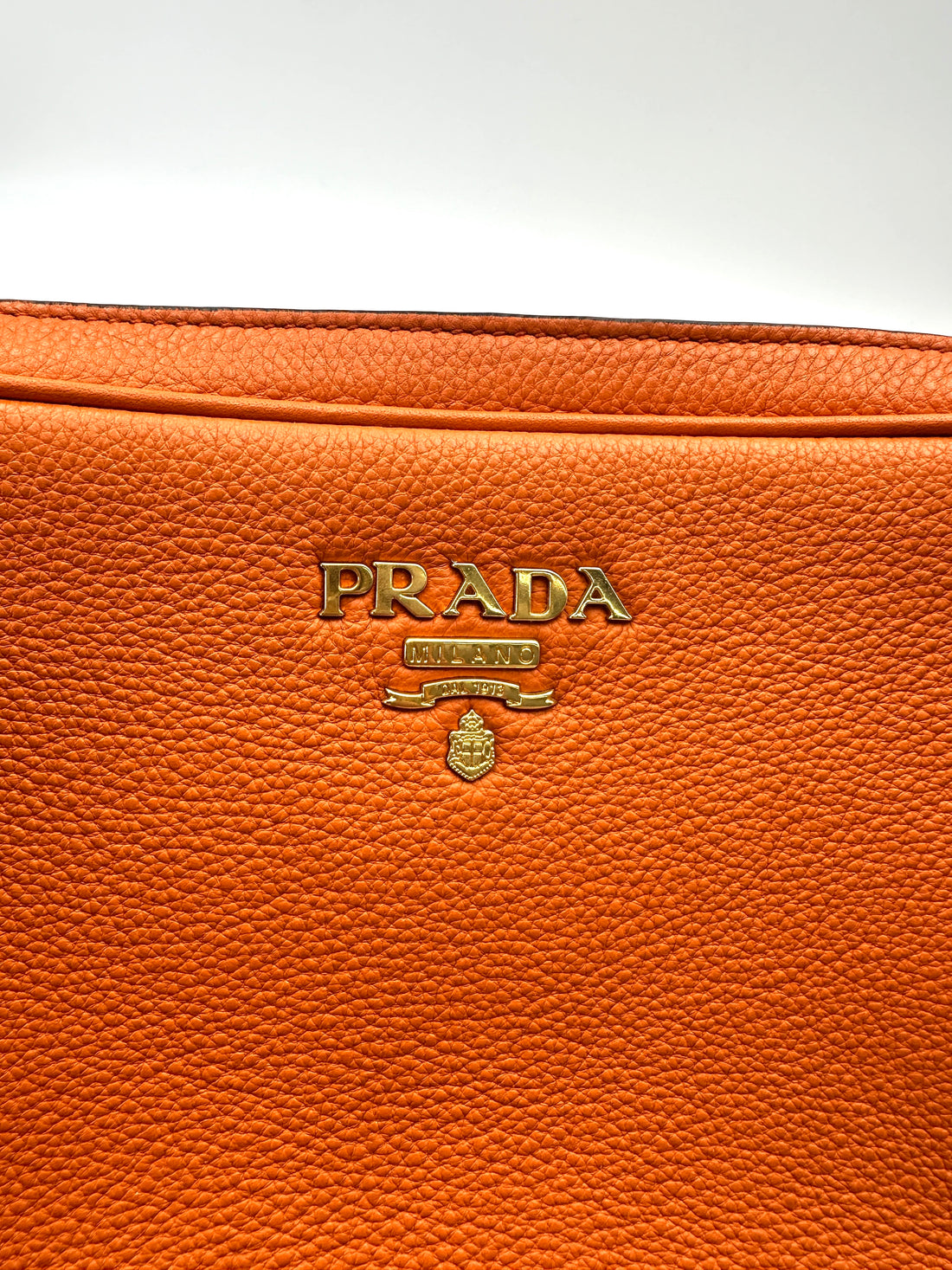 Prada Orange Saffiano Leather Camera Bag PR377