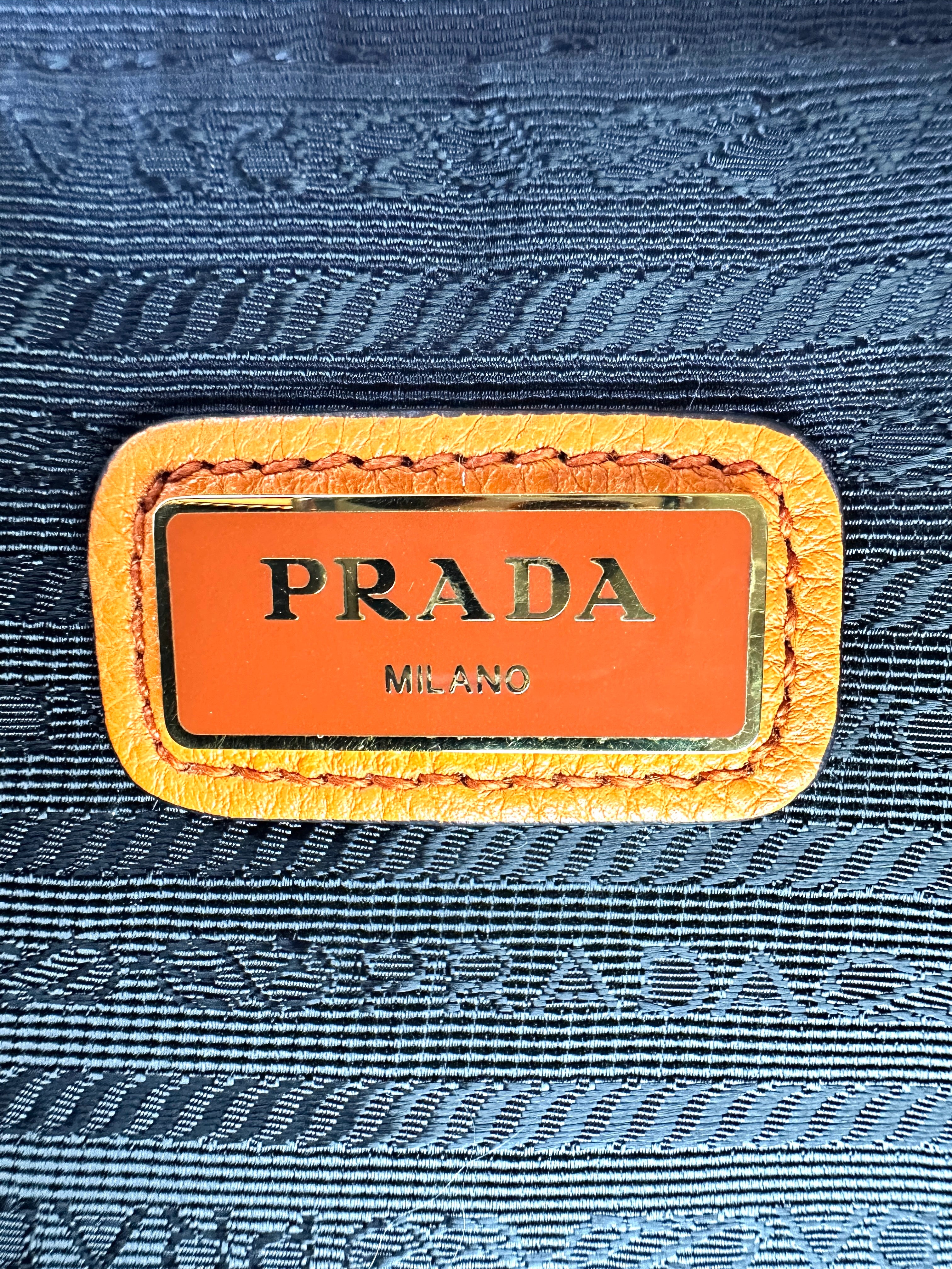 Prada Orange Saffiano Leather Camera Bag PR377