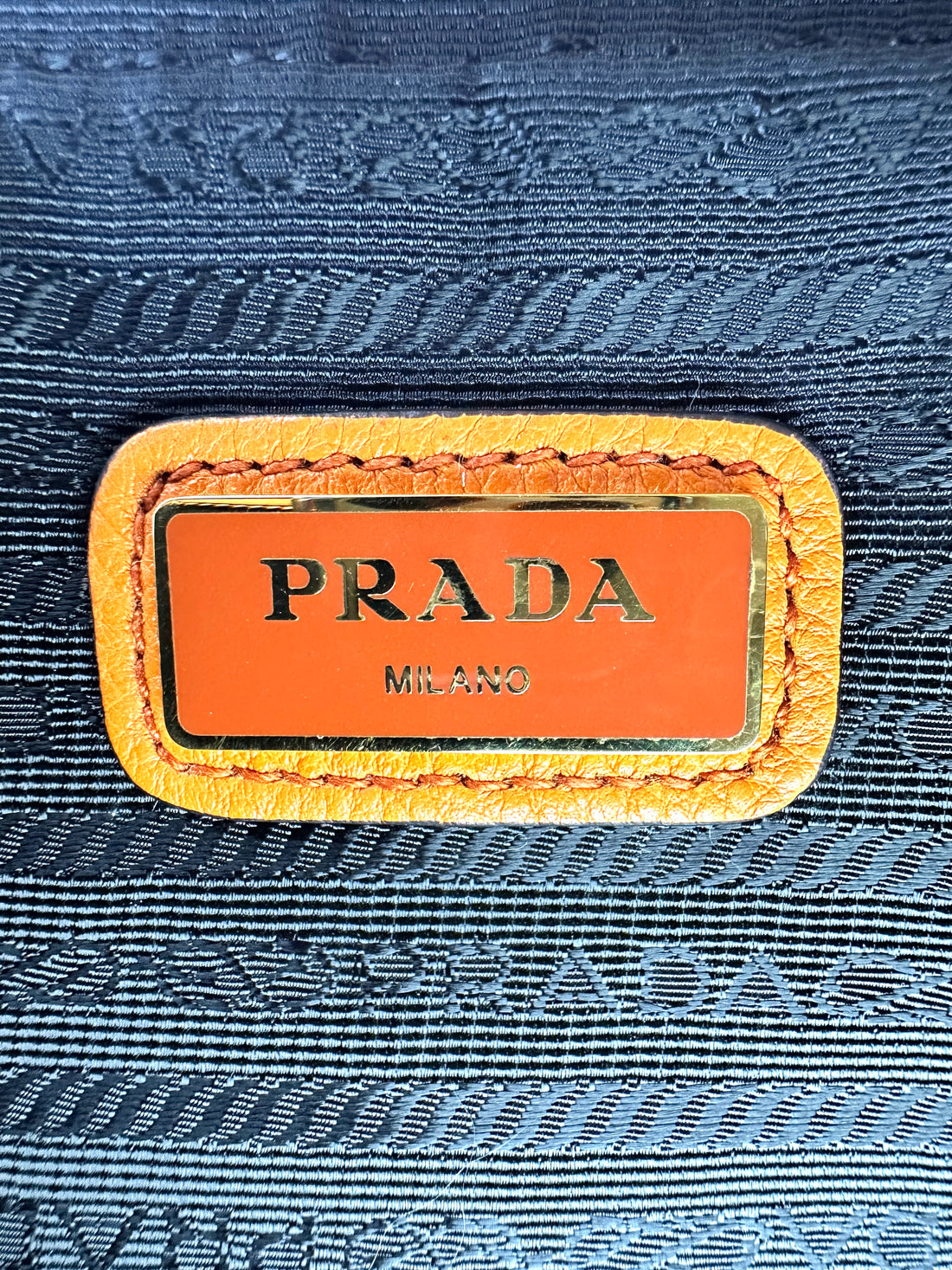 Prada Orange Saffiano Leather Camera Bag PR377