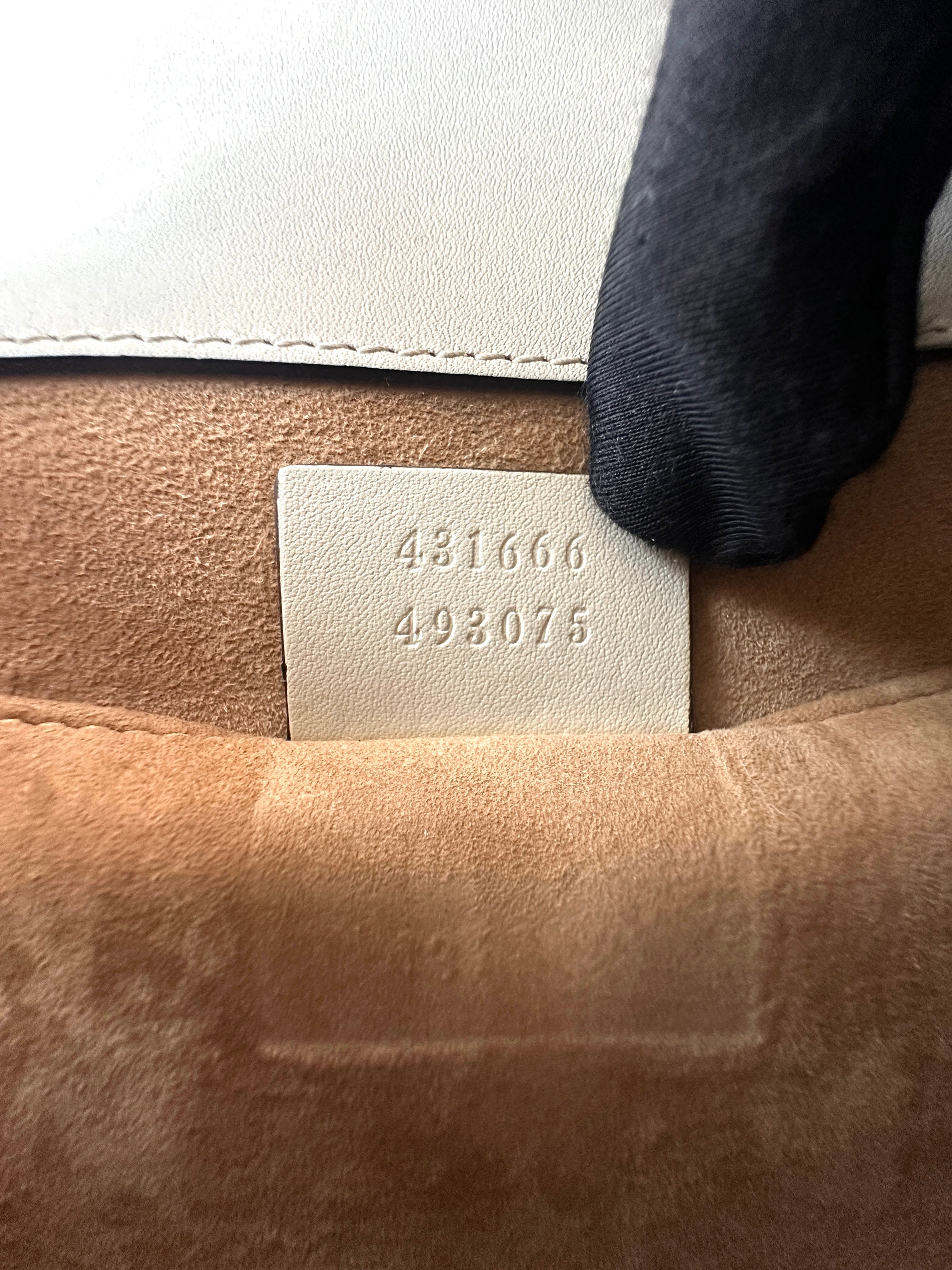 Gucci Sylvie White Leather Shoulder Bag GG1091