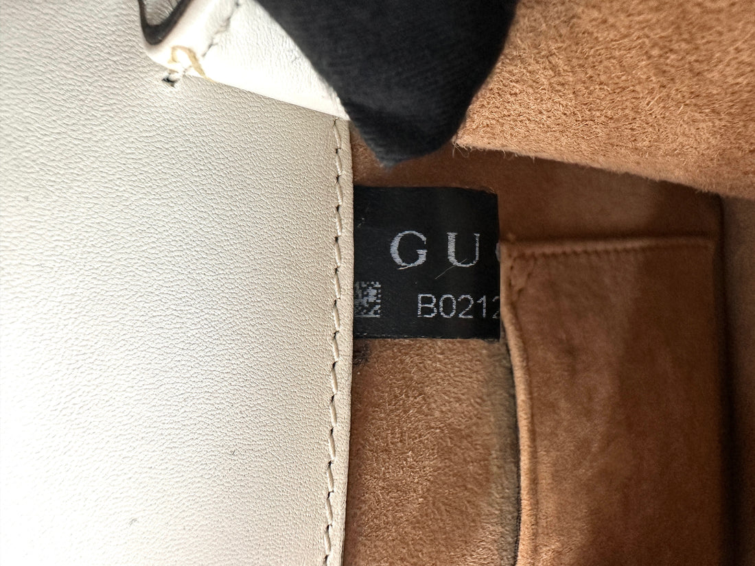 Gucci Sylvie White Leather Shoulder Bag GG1091