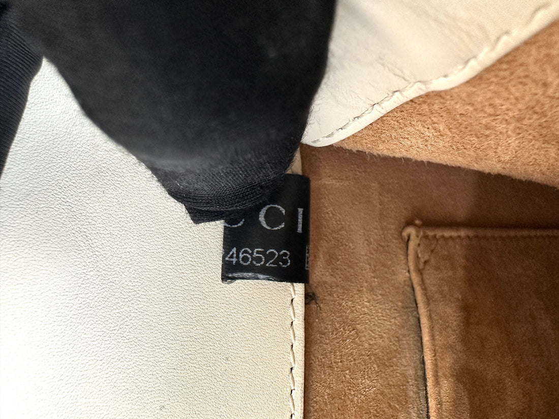 Gucci Sylvie White Leather Shoulder Bag GG1091