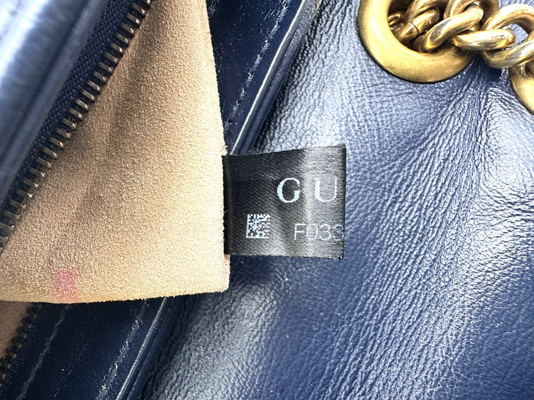 Gucci GG Marmont White Matelasse Leather Shoulder Bag GG1089
