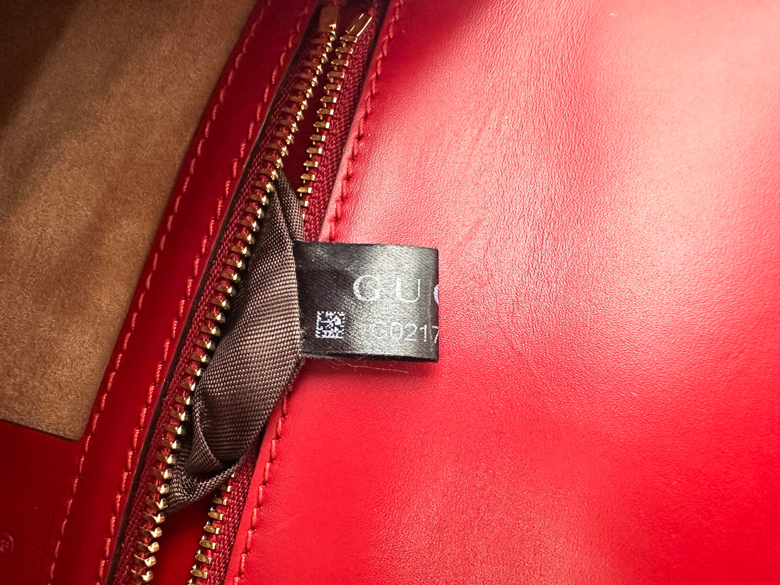 Gucci Sylvie Red Leather Shoulder Bag GG1092