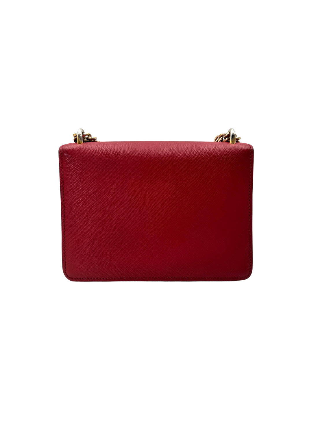 Prada Red Saffiano Leather Envelope Shoulder Bag PR376