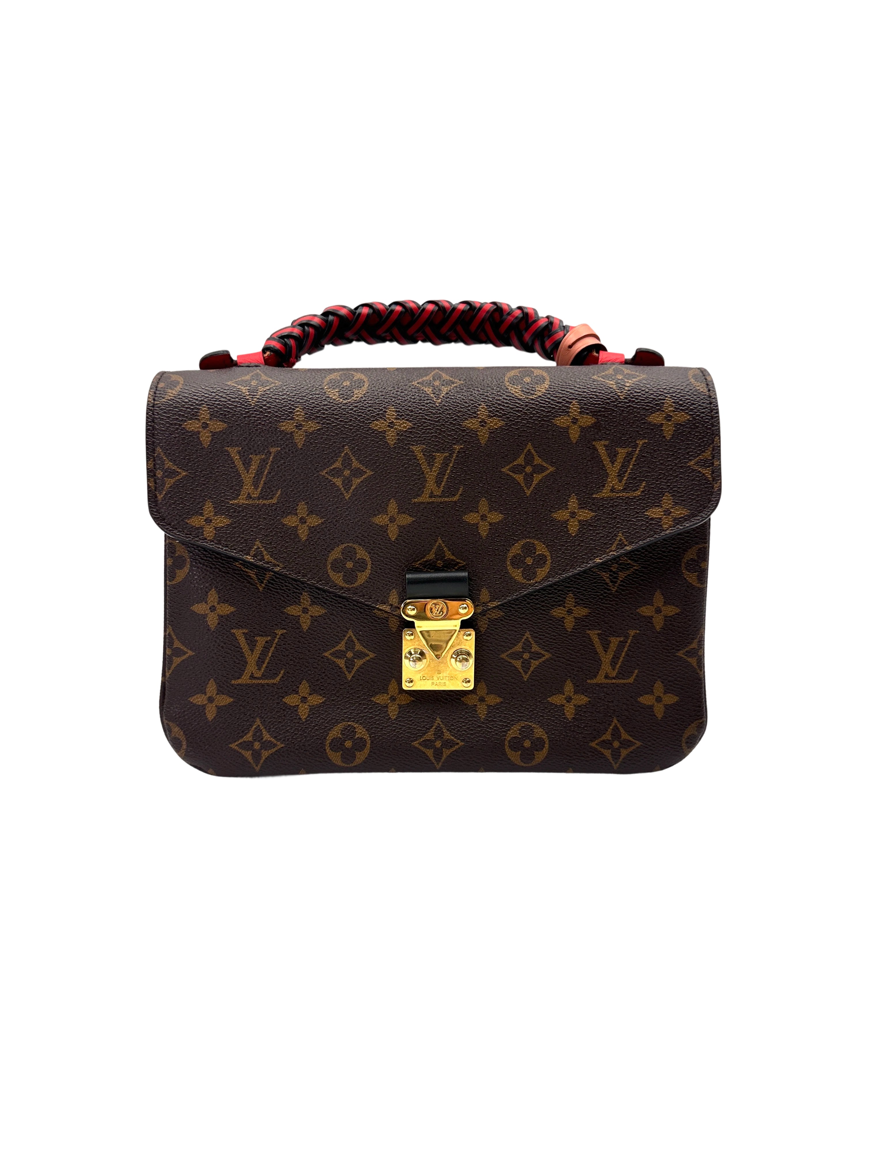 Louis Vuitton Monogram Canvas Pochette Metis With Braided Handle LV2816