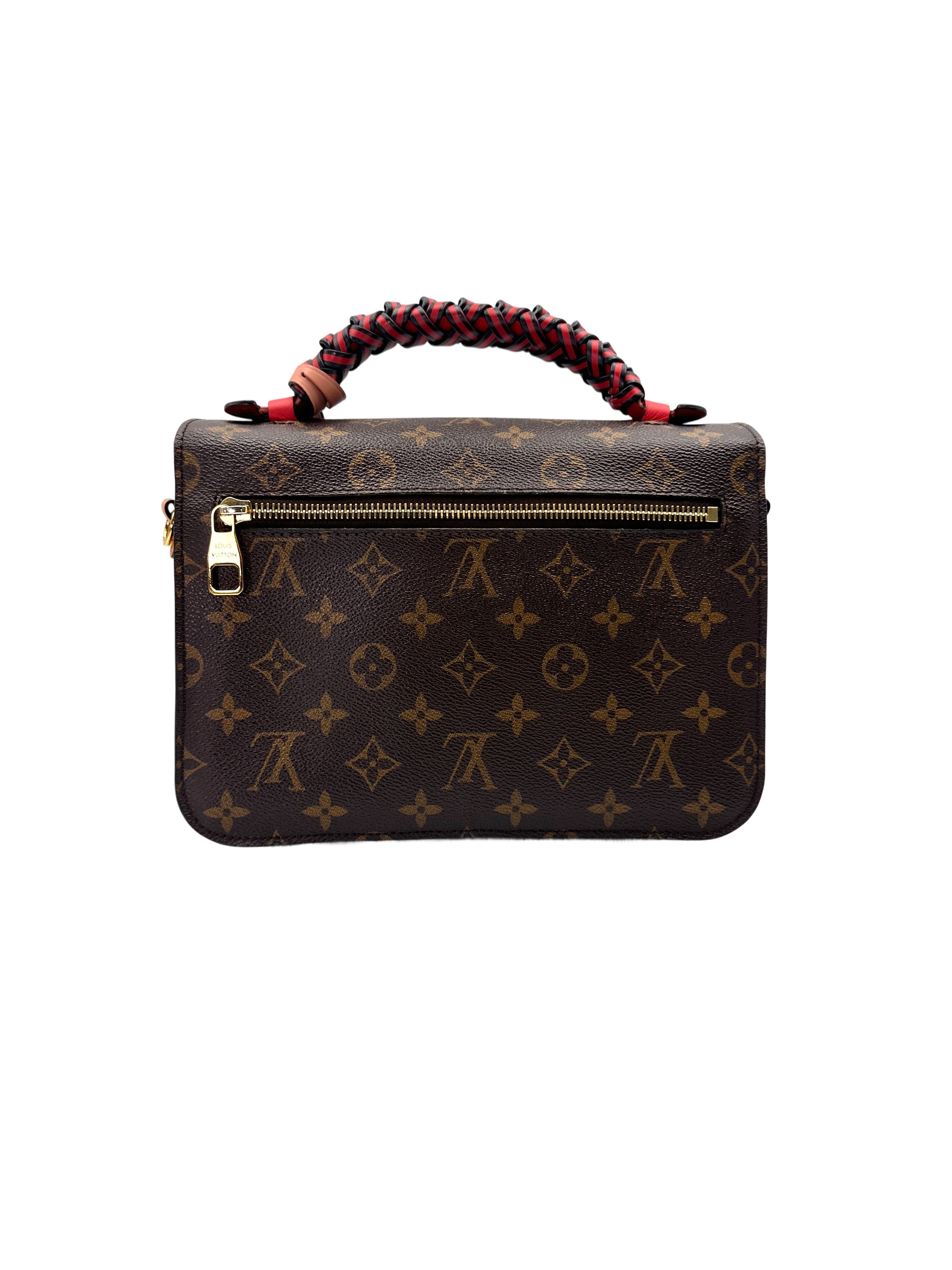 Louis Vuitton Monogram Canvas Pochette Metis With Braided Handle LV2816