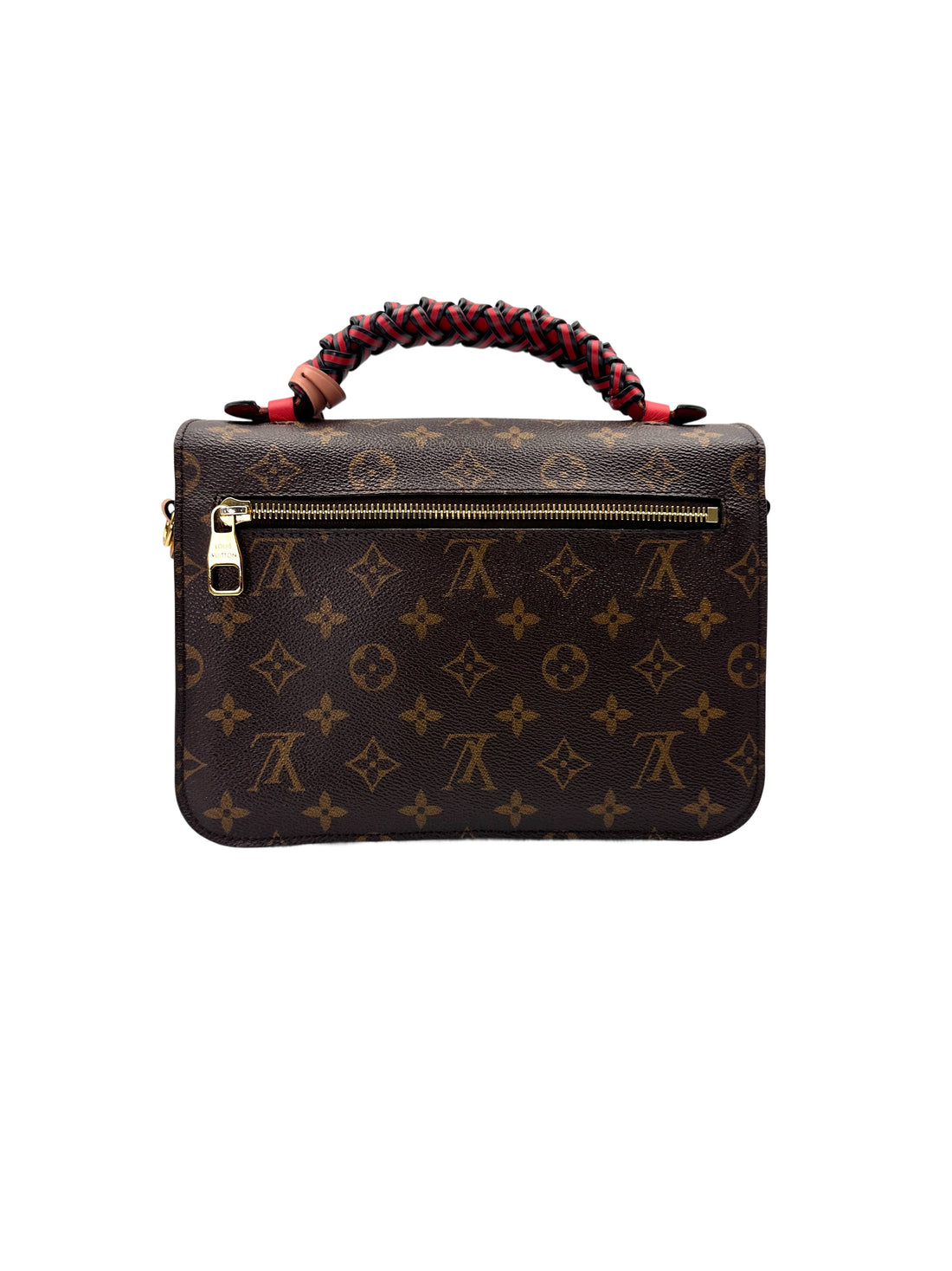 Louis Vuitton Monogram Canvas Pochette Metis With Braided Handle LV2816