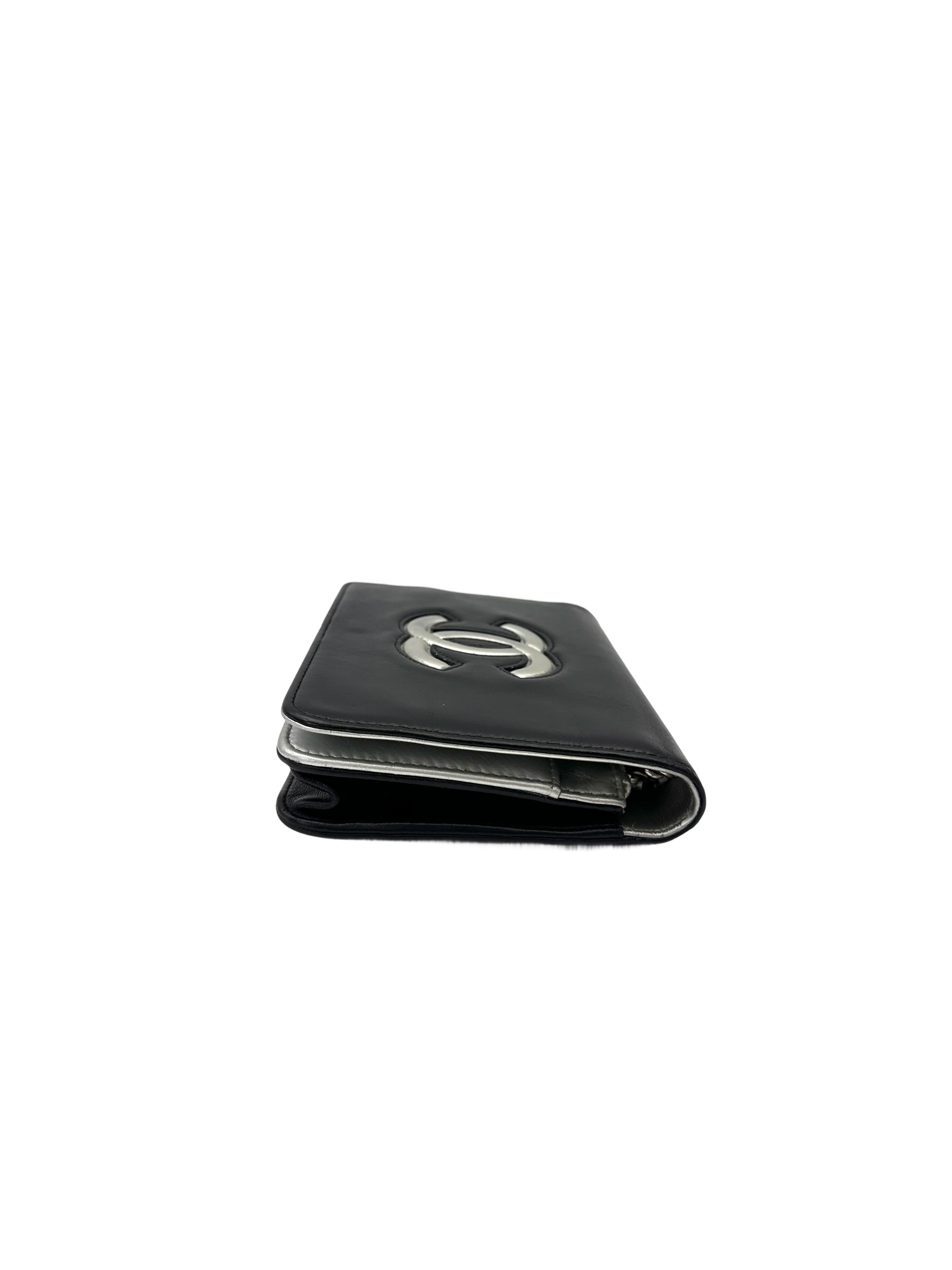 Chanel CC Filigree Black/White Wallet On Chain(22***57) CC2011