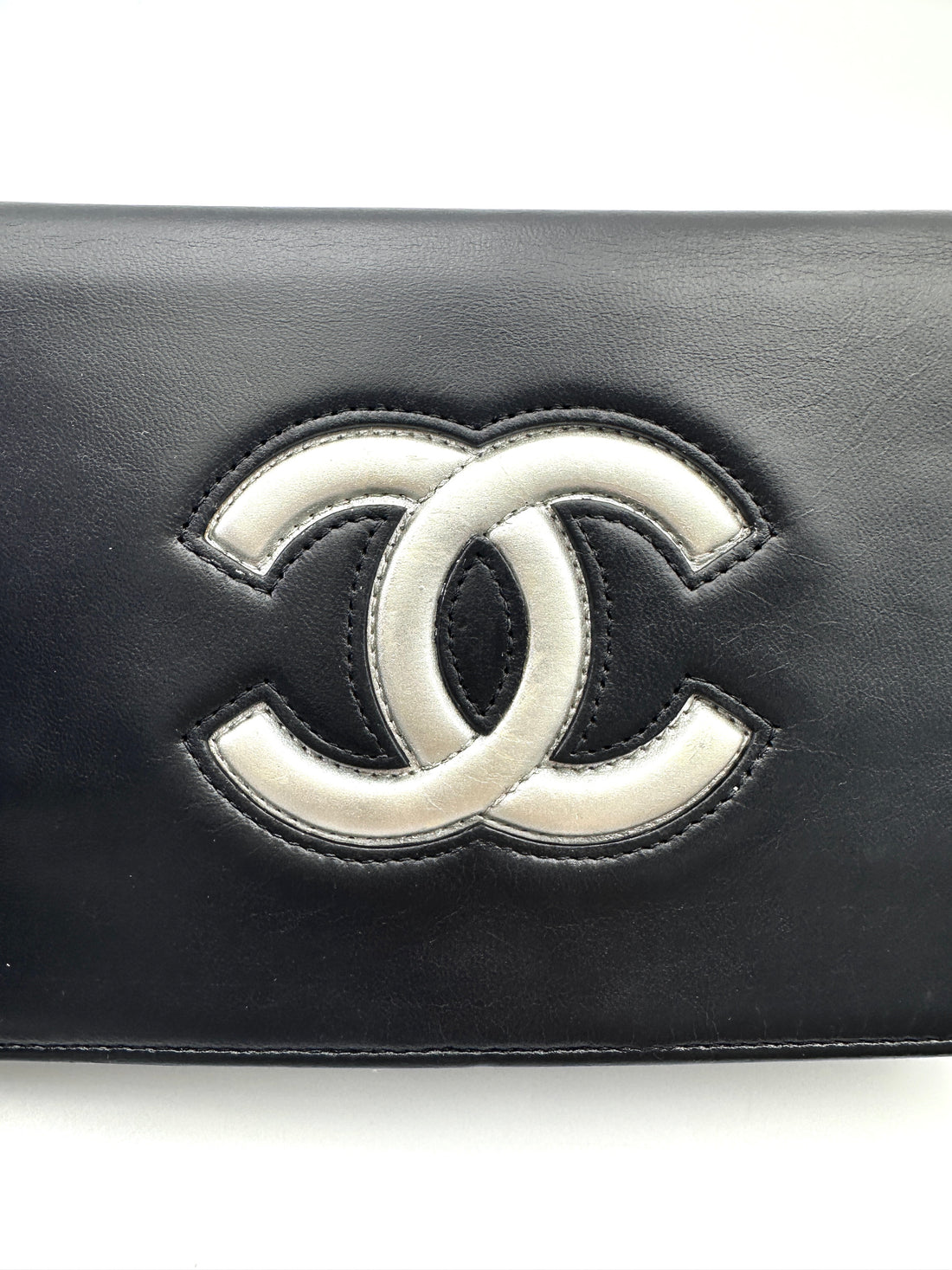 Chanel CC Filigree Black/White Wallet On Chain(22***57) CC2011