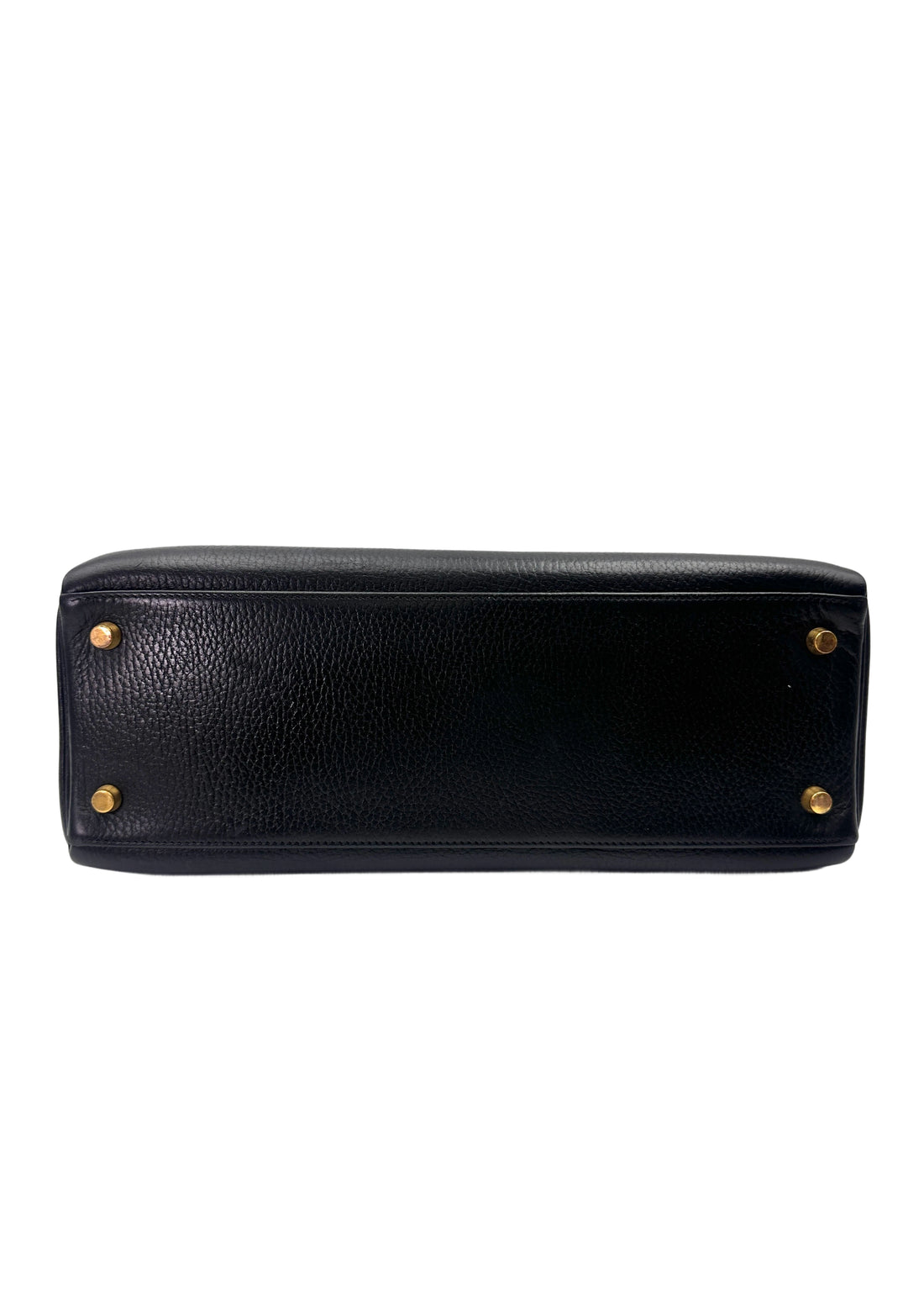 Hermes Kelly32 Black Leather Top Handle Bag HR114