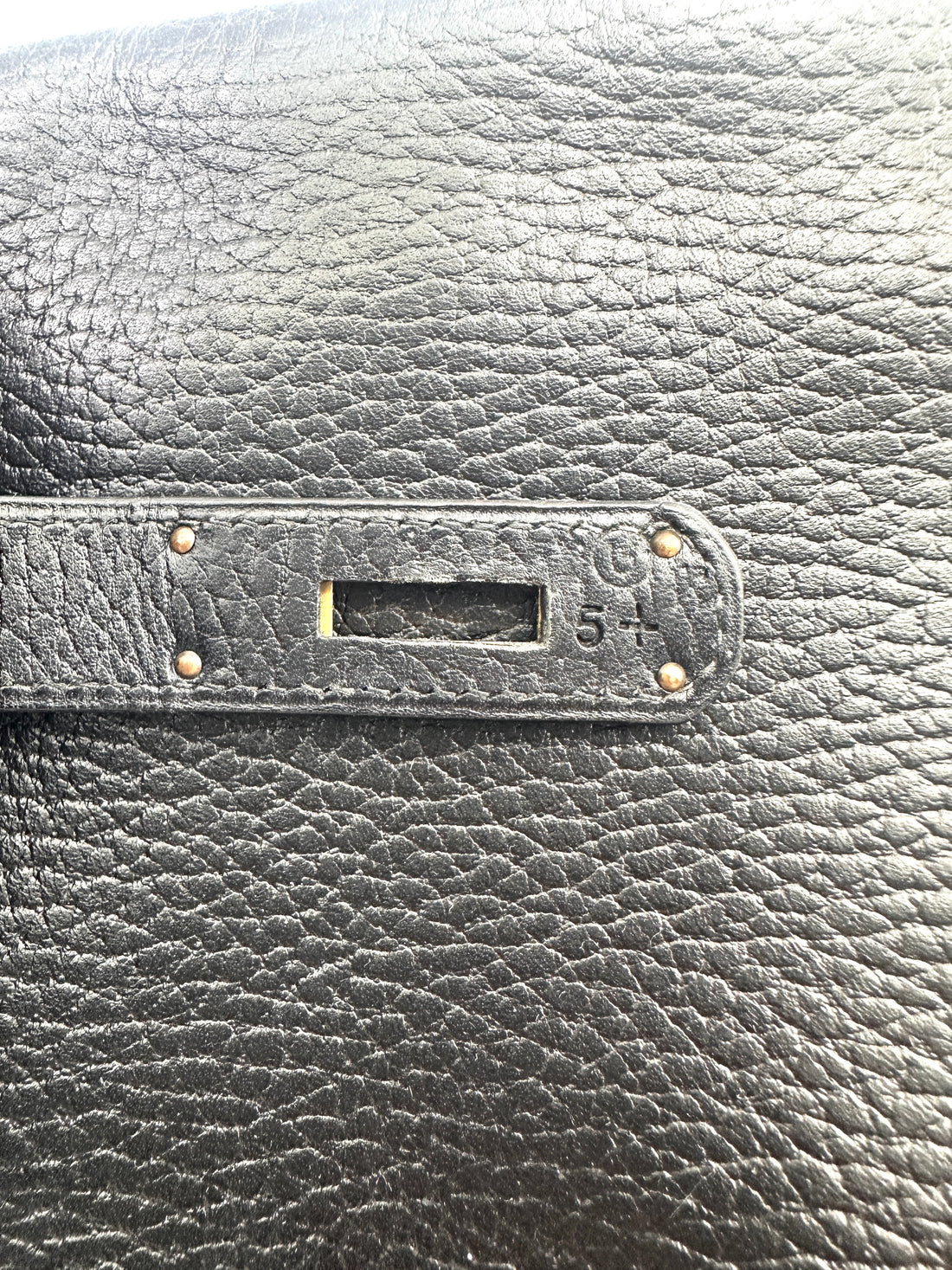 Hermes Kelly32 Black Leather Top Handle Bag HR114