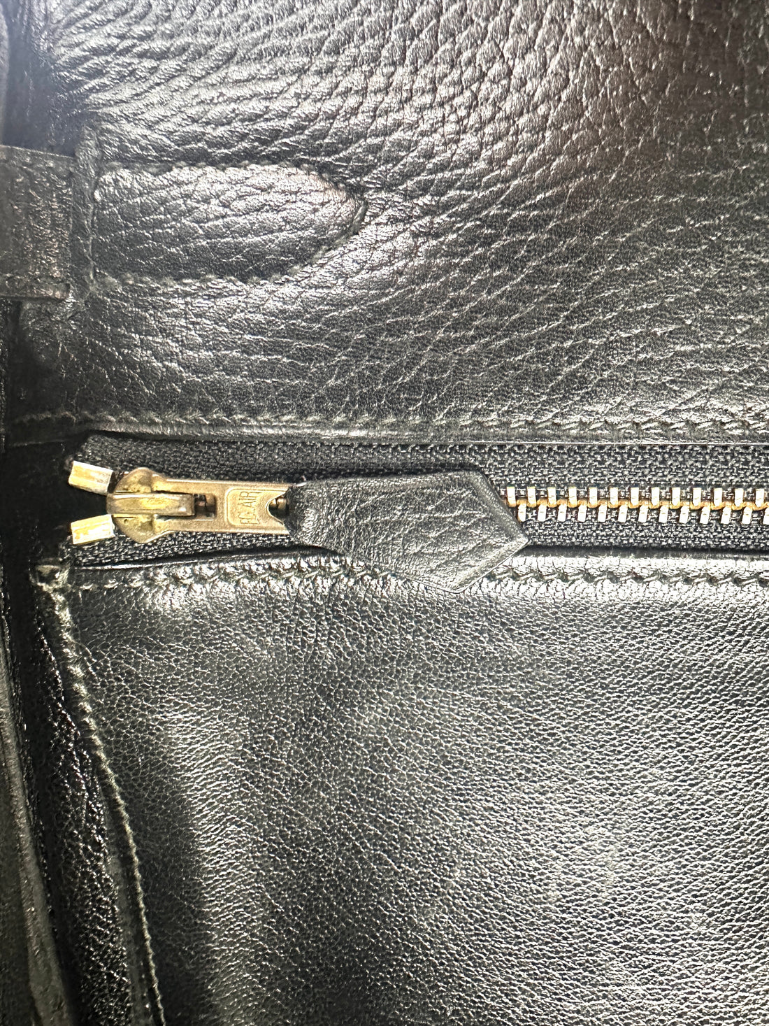 Hermes Kelly32 Black Leather Top Handle Bag HR114