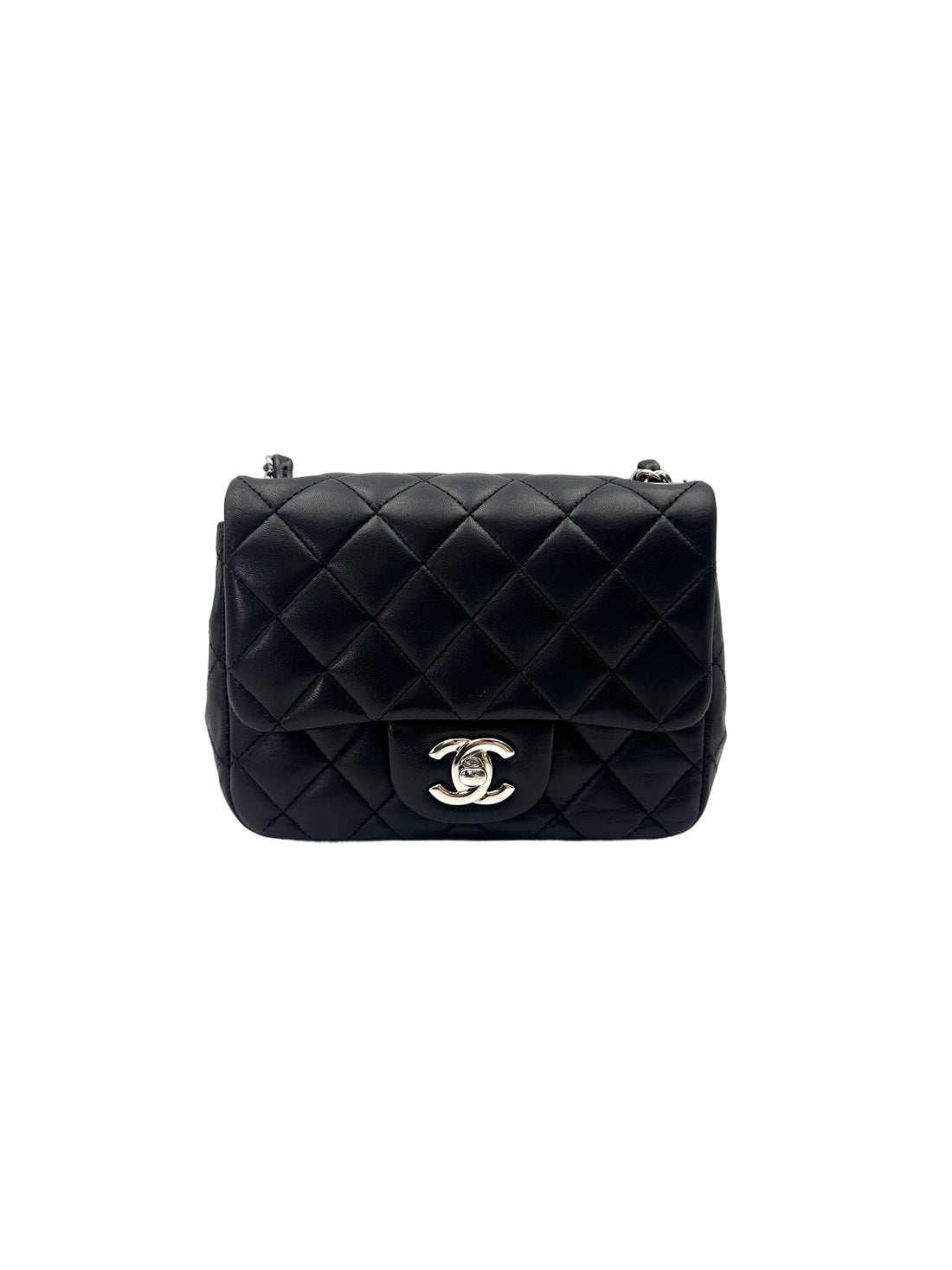 Chanel Black Quilted Lambskin Flap Bag With Silver Buckle(22***67) CC2009
