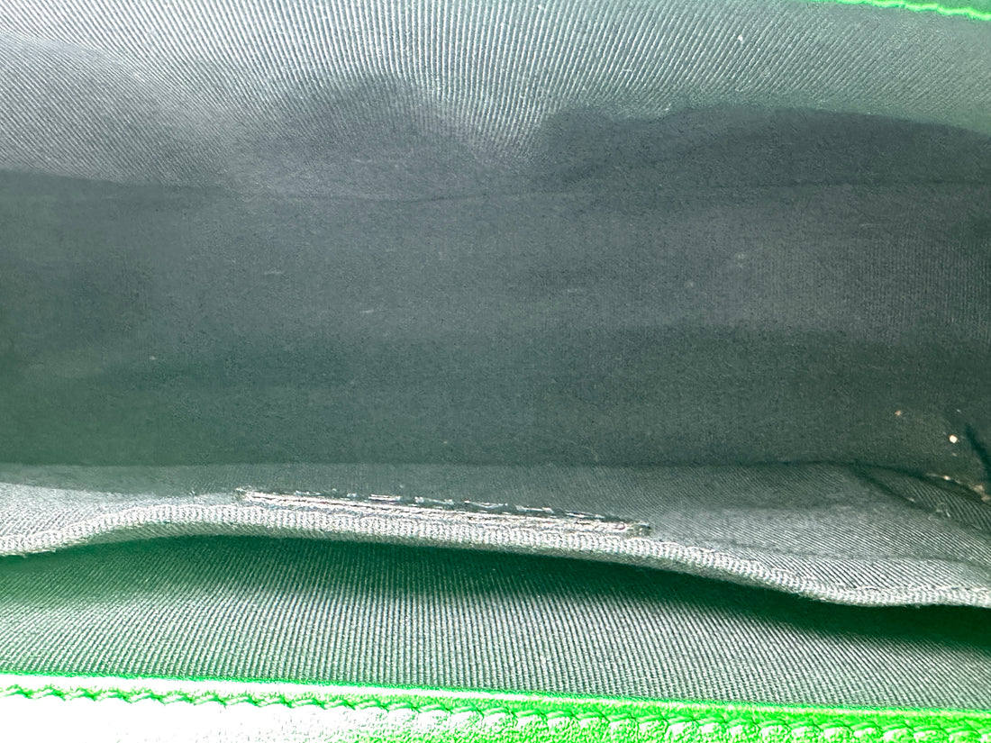Chanel LeBoy Metallic Green Quilted Leather Medium Size Flap Bag With Silver Buckle(19***60) CC2010