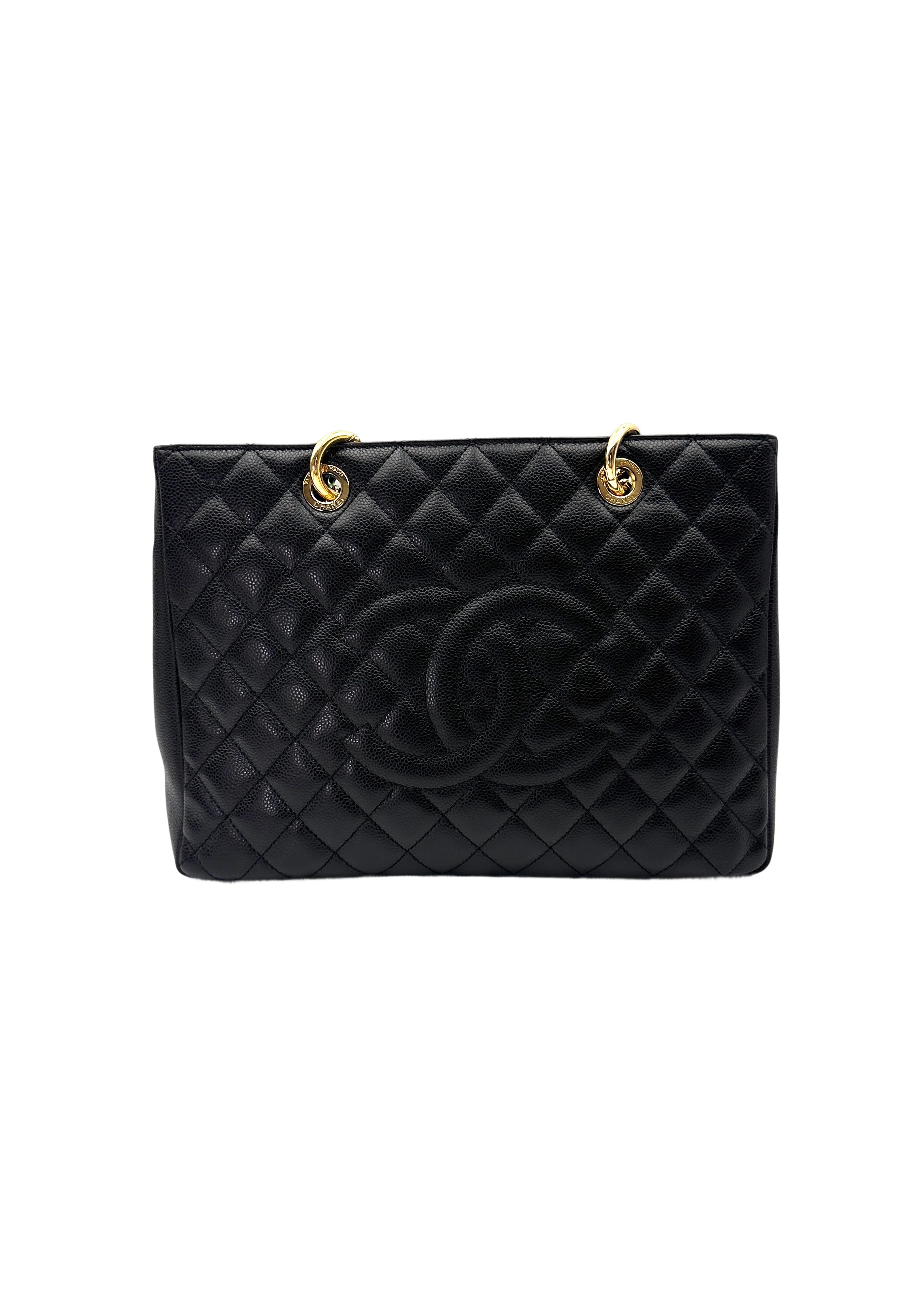 Chanel GST Black Quilted Leather Handle Bag(19***86) CC2012