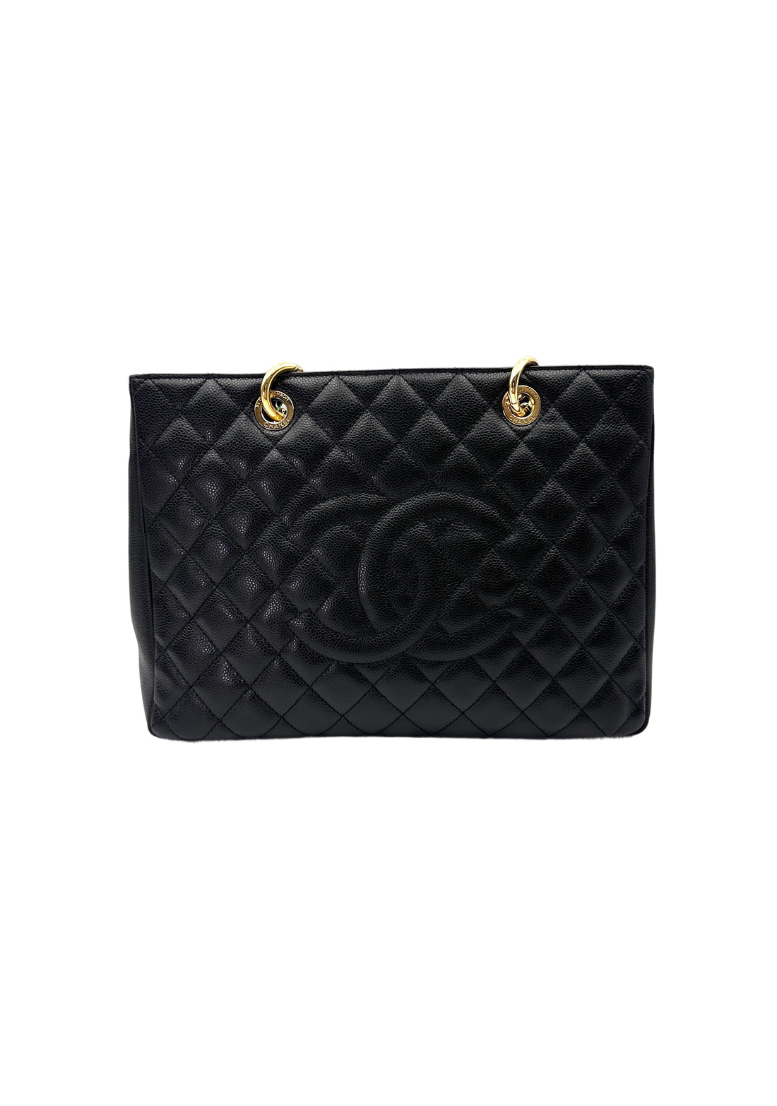 Chanel GST Black Quilted Leather Handle Bag(19***86) CC2012