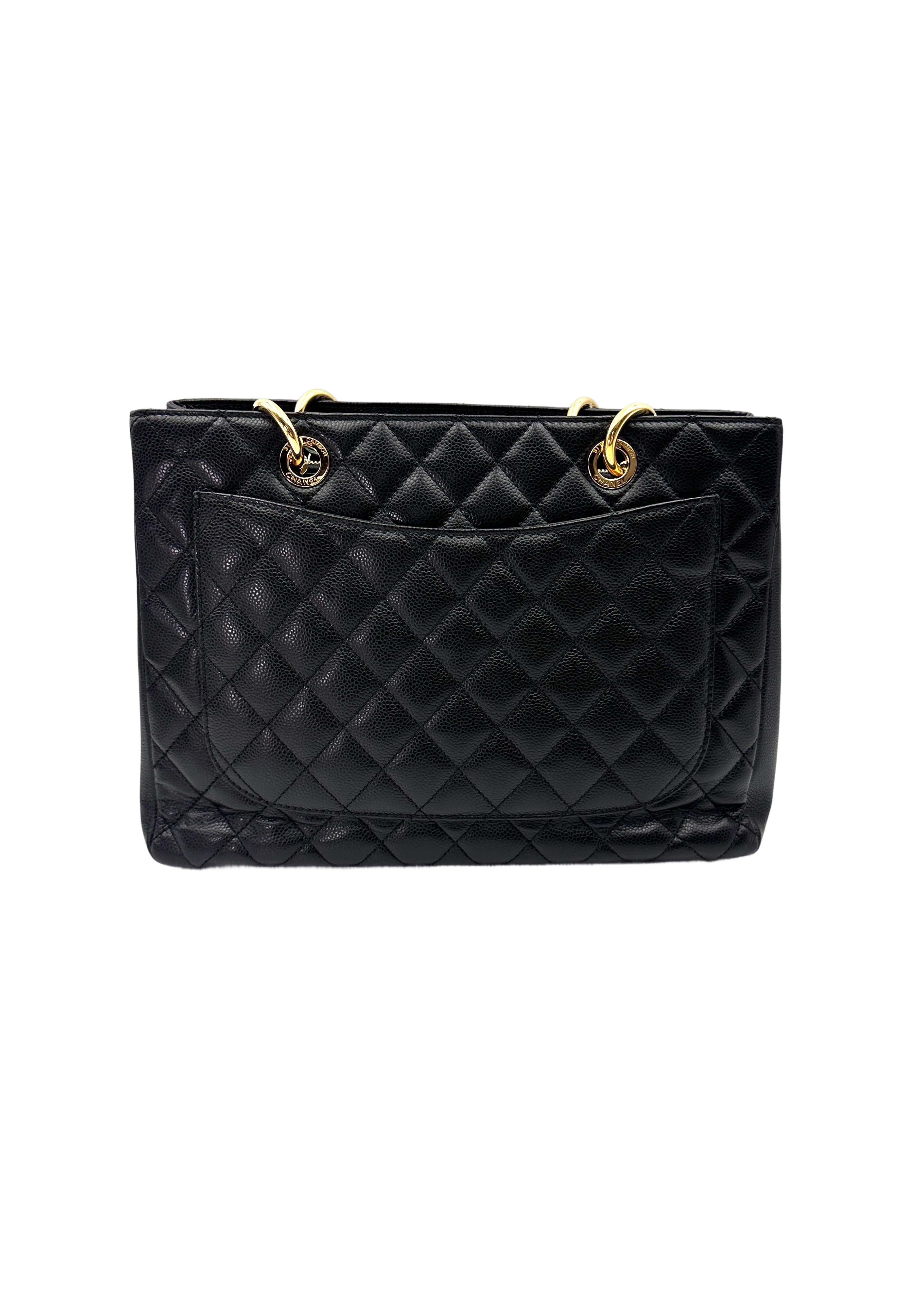 Chanel GST Black Quilted Leather Handle Bag(19***86) CC2012