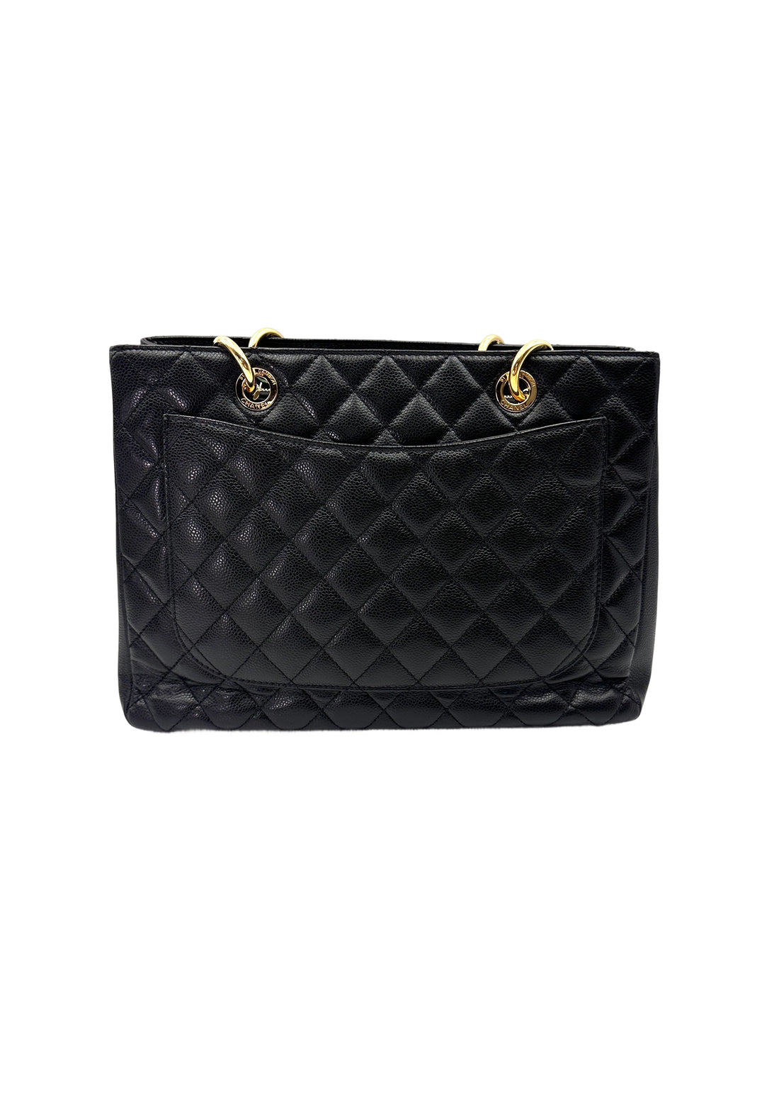 Chanel GST Black Quilted Leather Handle Bag(19***86) CC2012