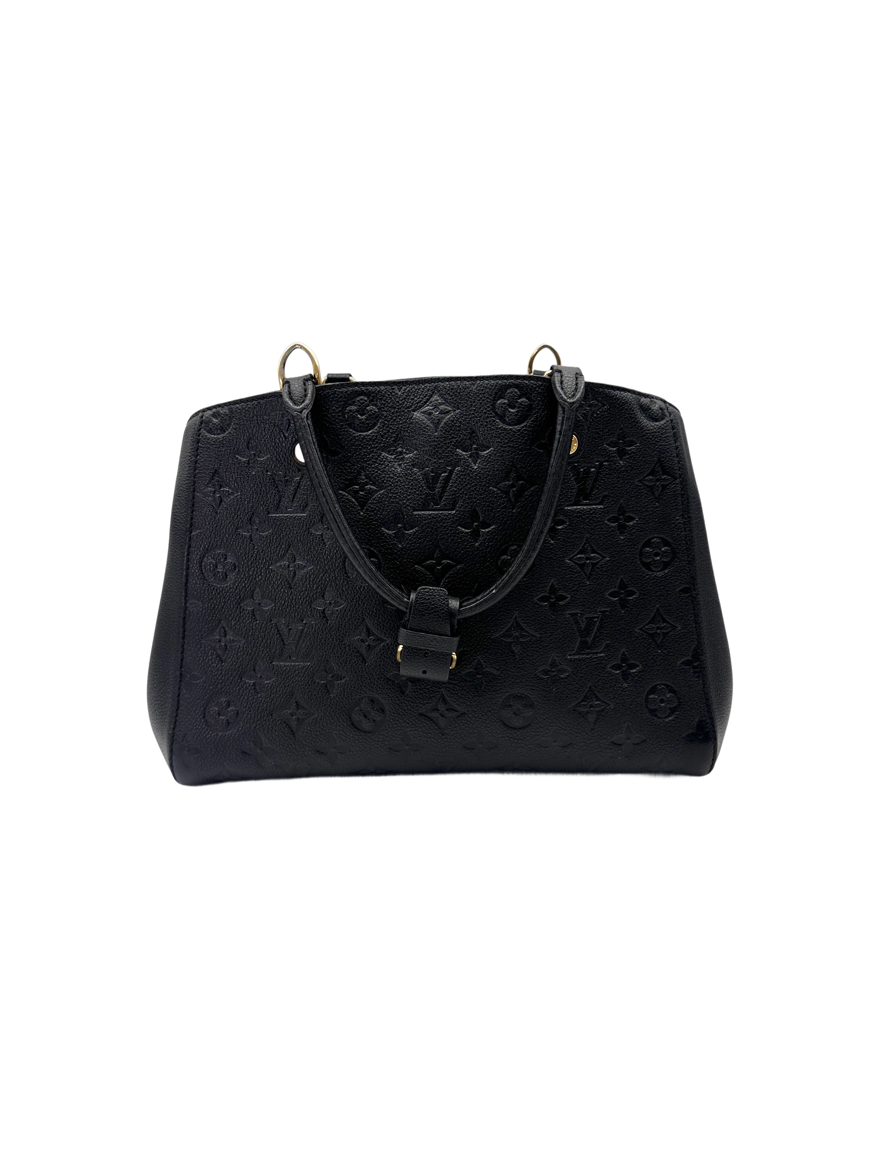 Louis Vuitton Montaigne Black Monogram Empreinte Handle Bag LV2817