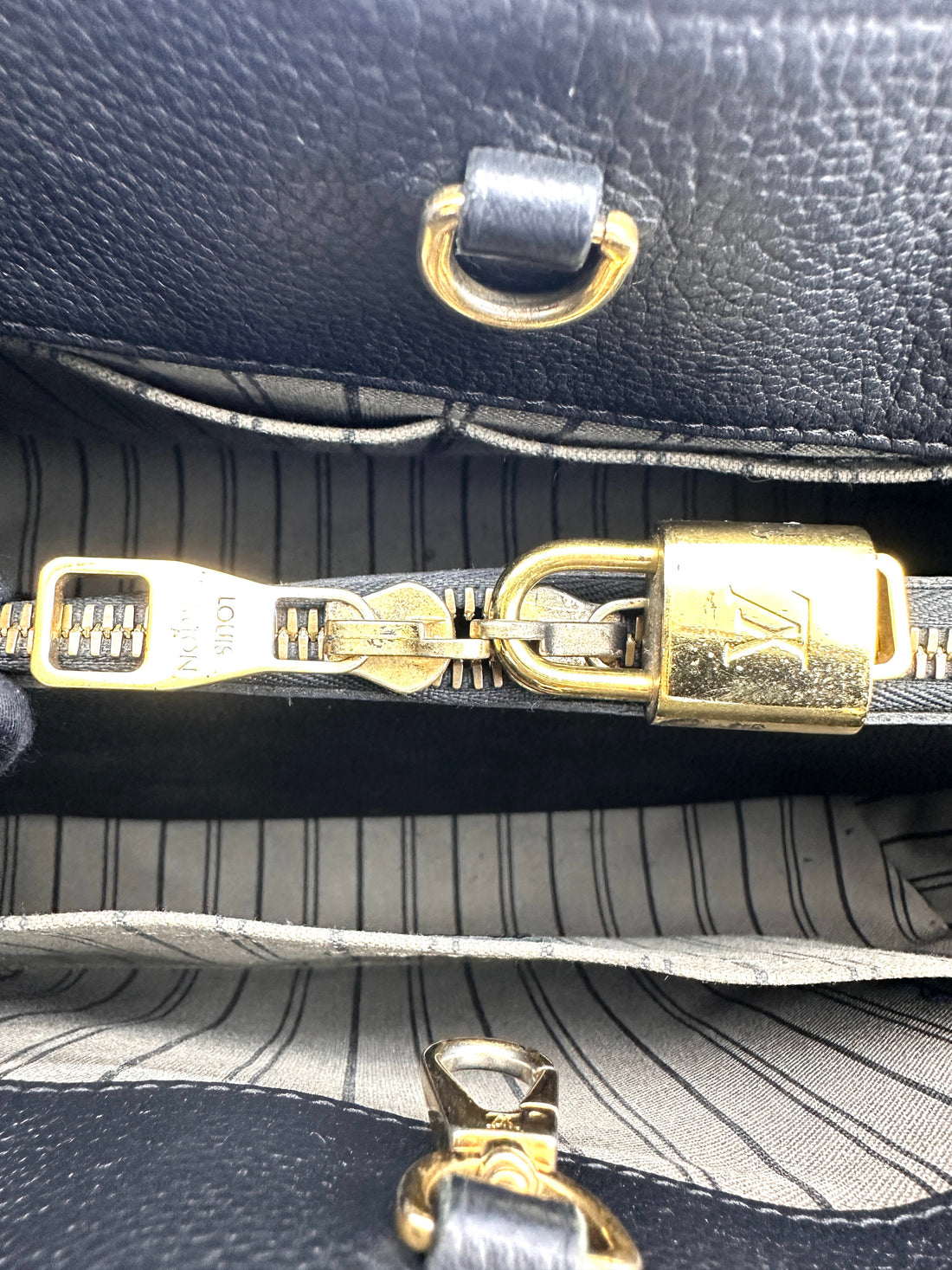 Louis Vuitton Montaigne Black Monogram Empreinte Handle Bag LV2817