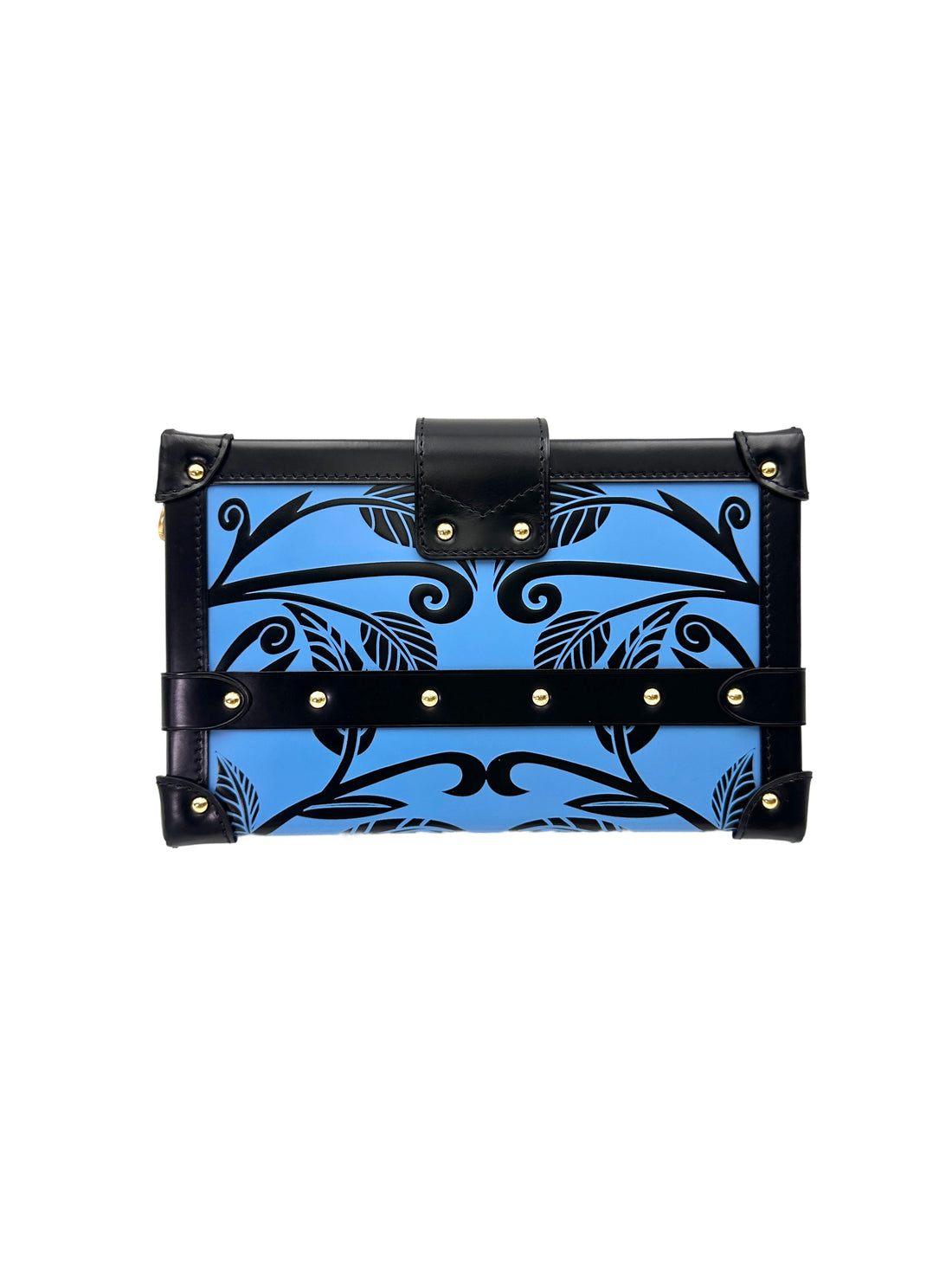 Louis Vuitton Petite Malle Blue Floral Printed Monogram Shoulder Bag LV2824