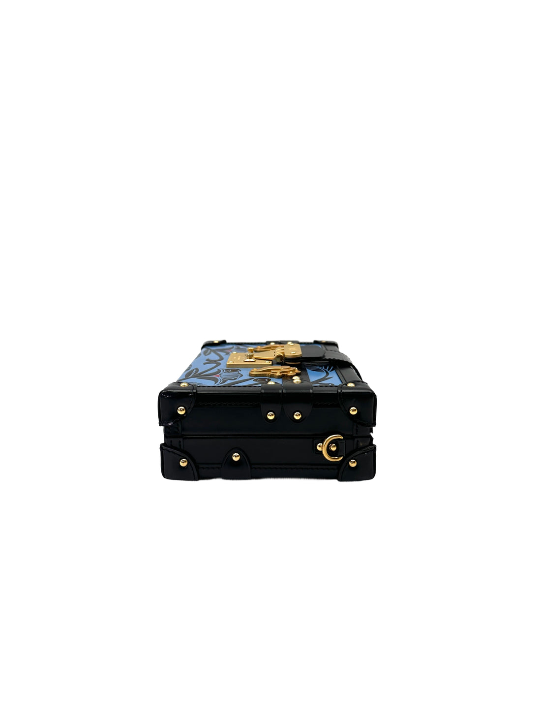Louis Vuitton Petite Malle Blue Floral Printed Monogram Shoulder Bag LV2824