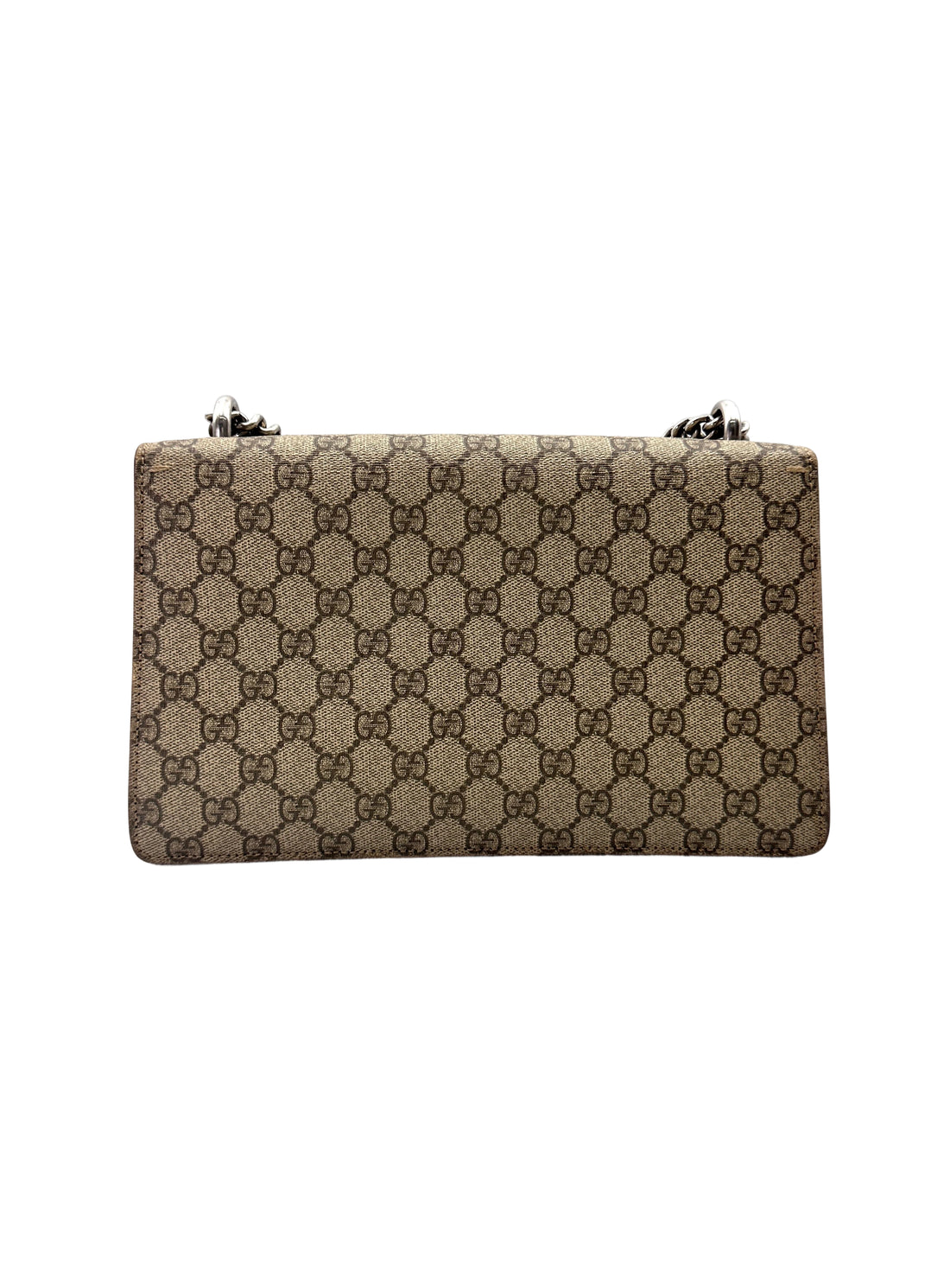 Gucci Dionysus GG Supreme Canvas Shoulder Bag With Red Tirm GG1093