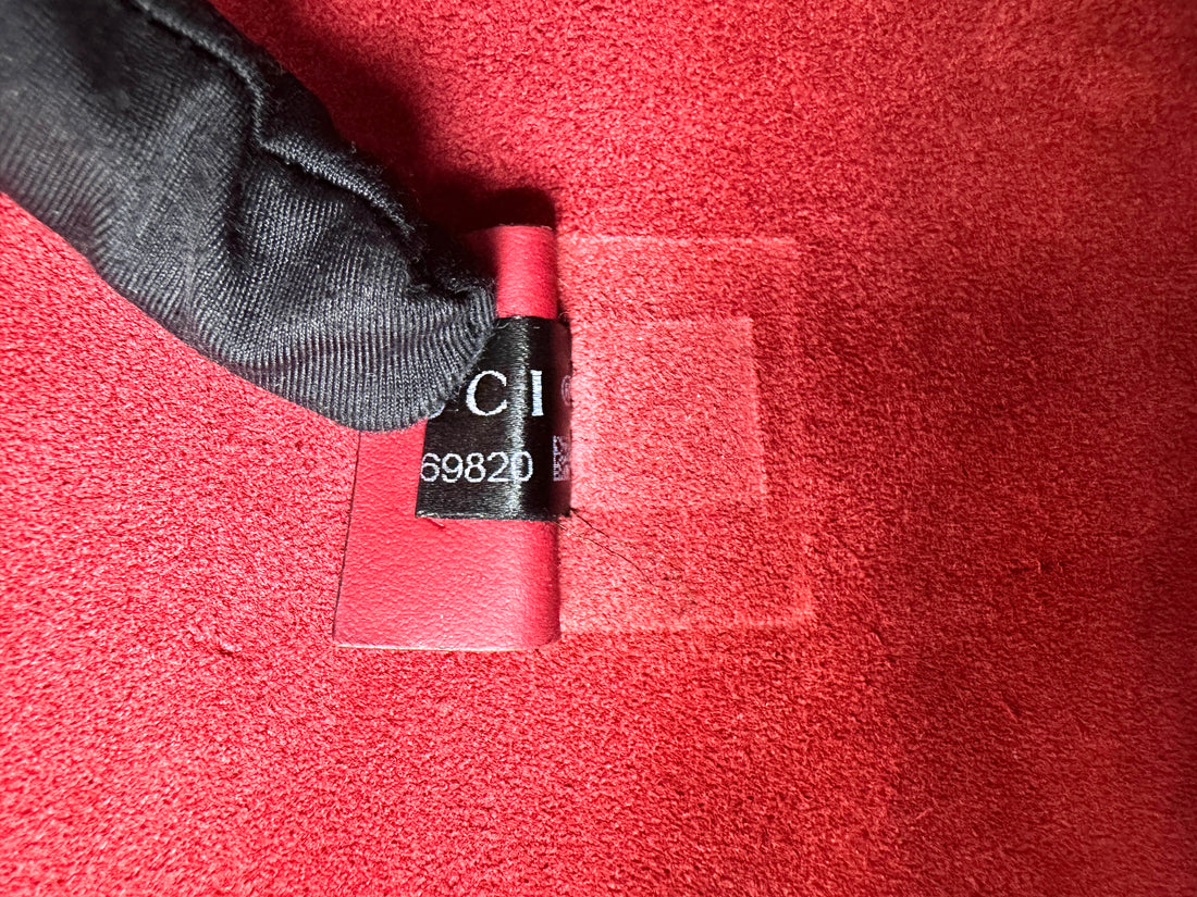 Gucci Dionysus GG Supreme Canvas Shoulder Bag With Red Tirm GG1093