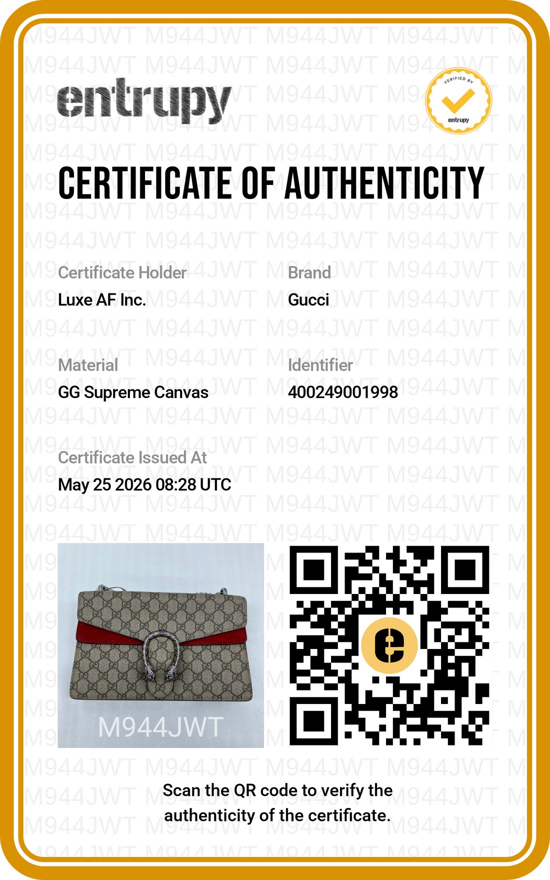 Gucci Dionysus GG Supreme Canvas Shoulder Bag With Red Tirm GG1102
