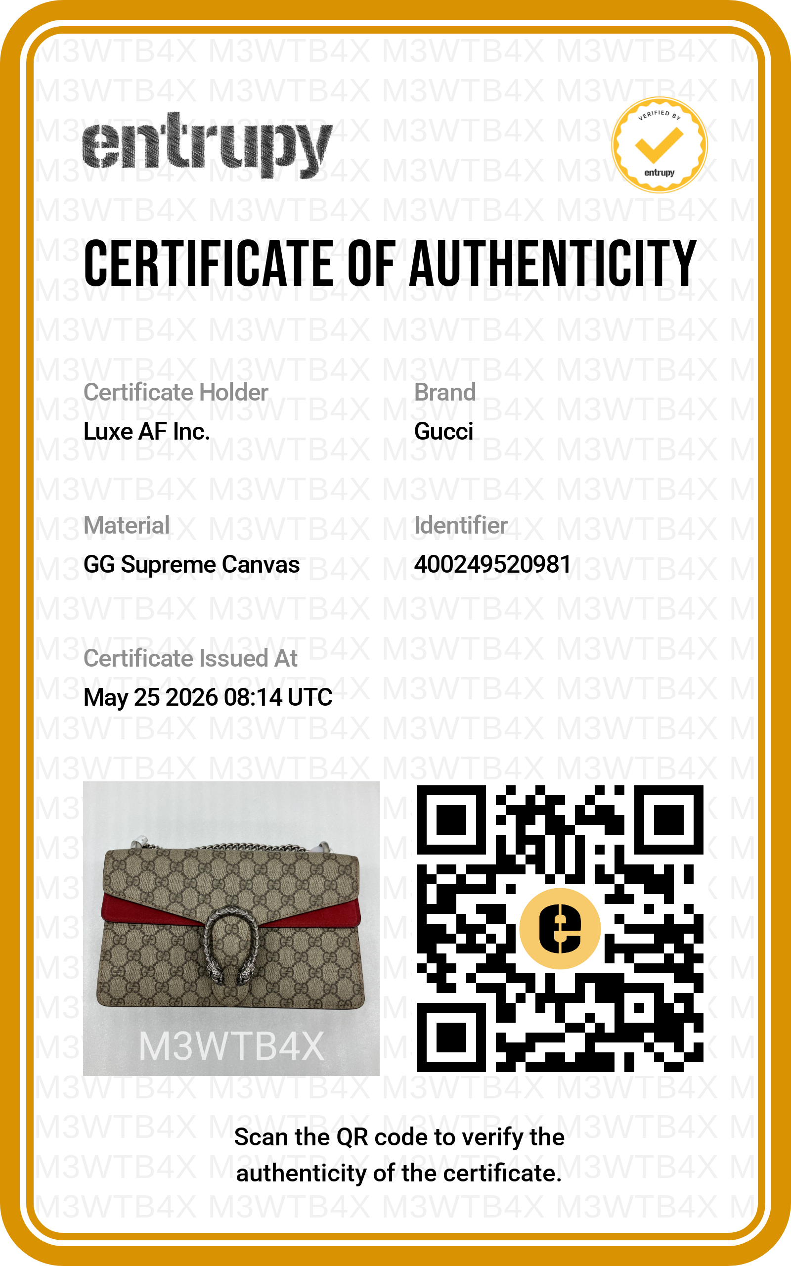 Gucci Dionysus GG Supreme Canvas Shoulder Bag With Red Tirm GG1093