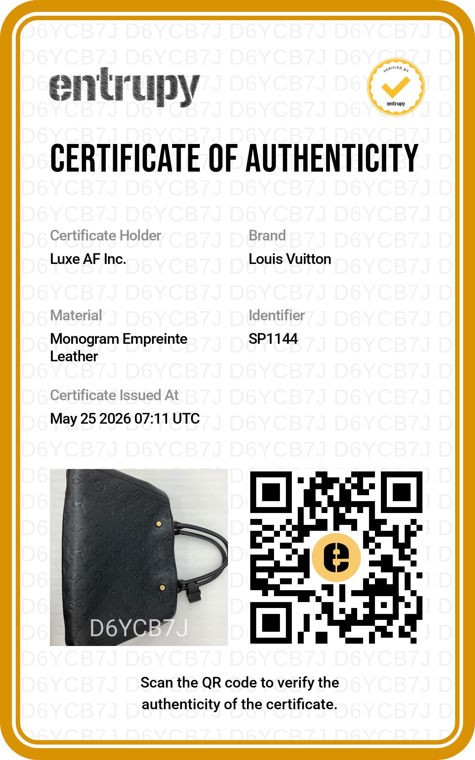 Louis Vuitton Montaigne Black Monogram Empreinte Handle Bag LV2817