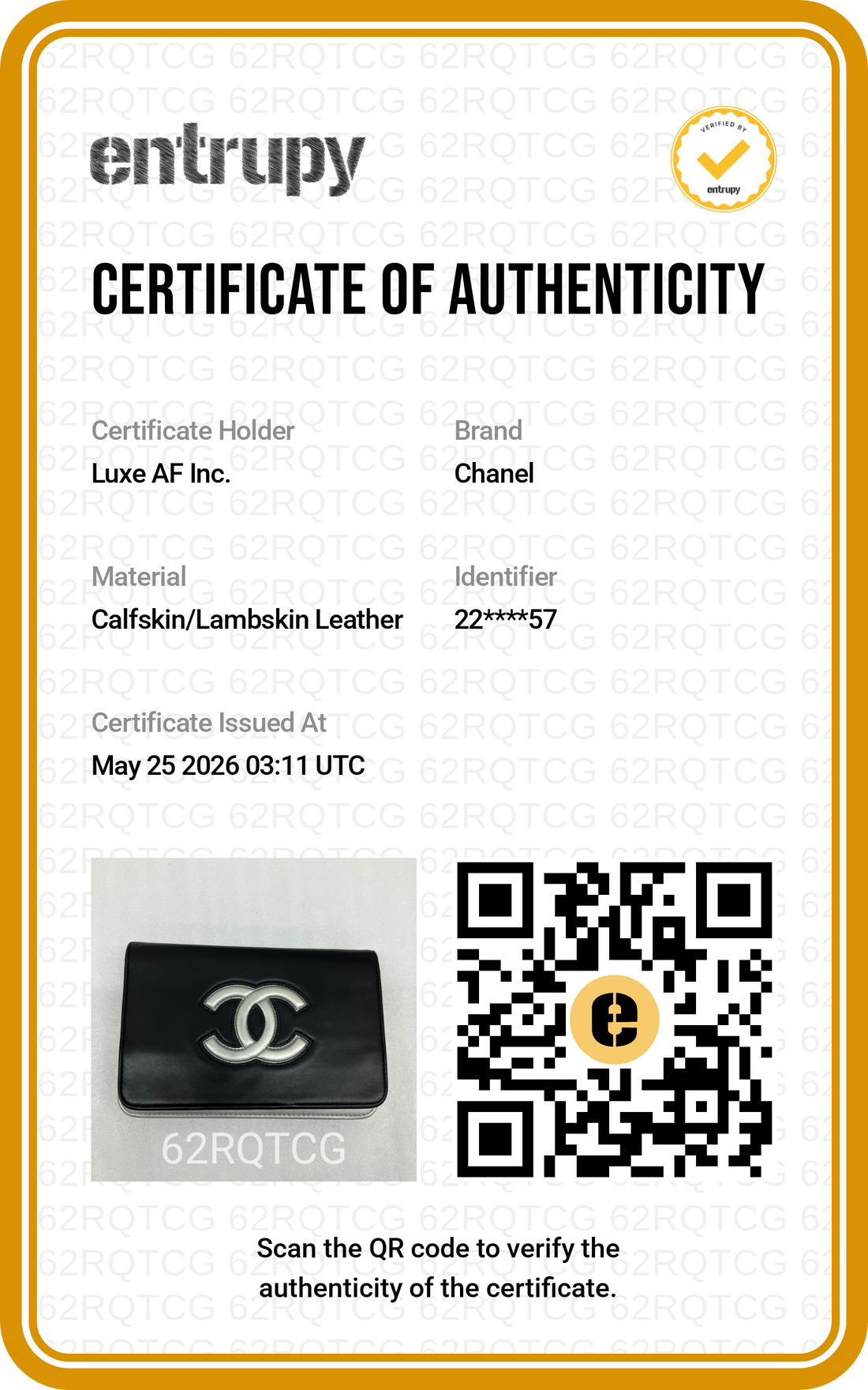 Chanel CC Filigree Black/White Wallet On Chain(22***57) CC2011