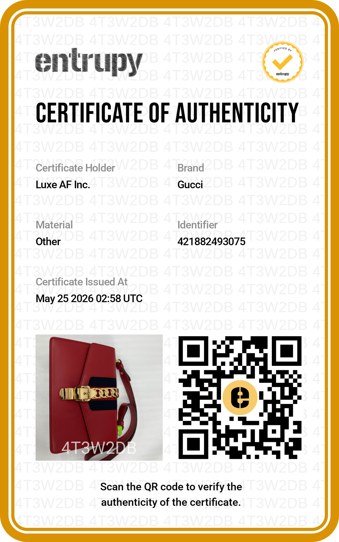 Gucci Sylvie Red Leather Shoulder Bag GG1092