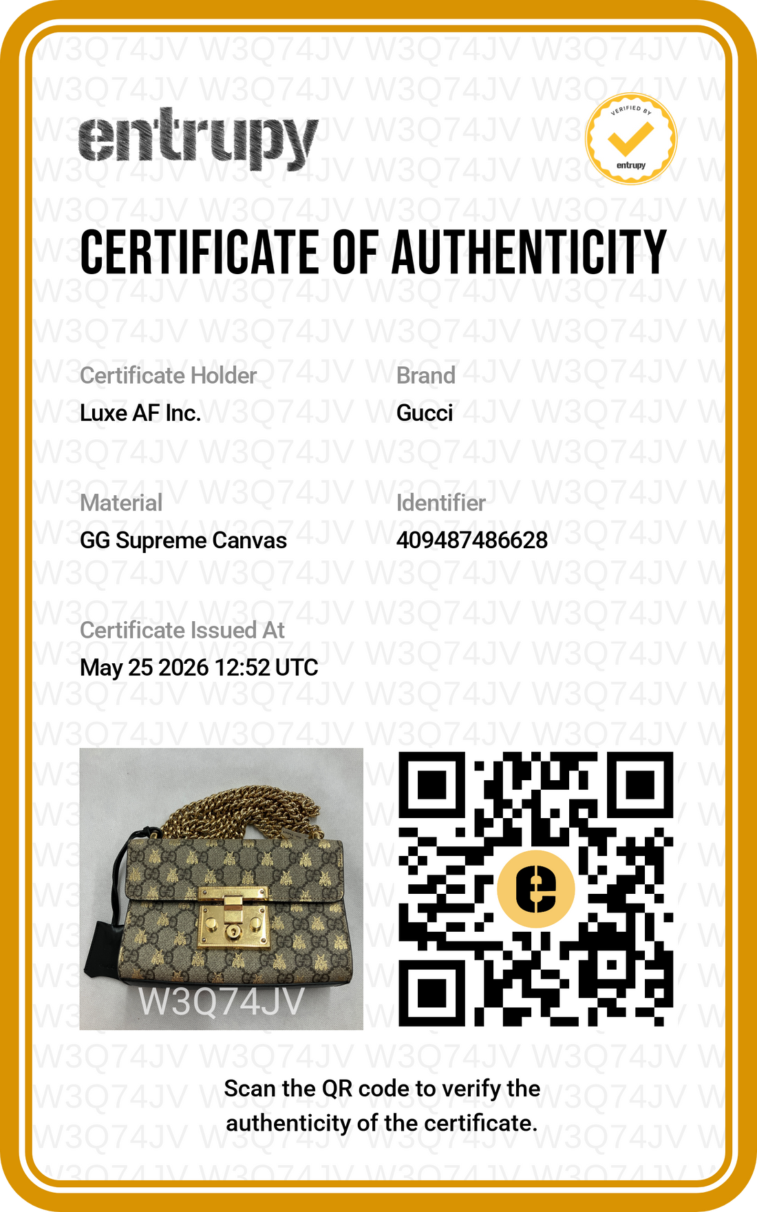 Gucci Padlock Bee Star Black Leather Shoulder Bag GG1094
