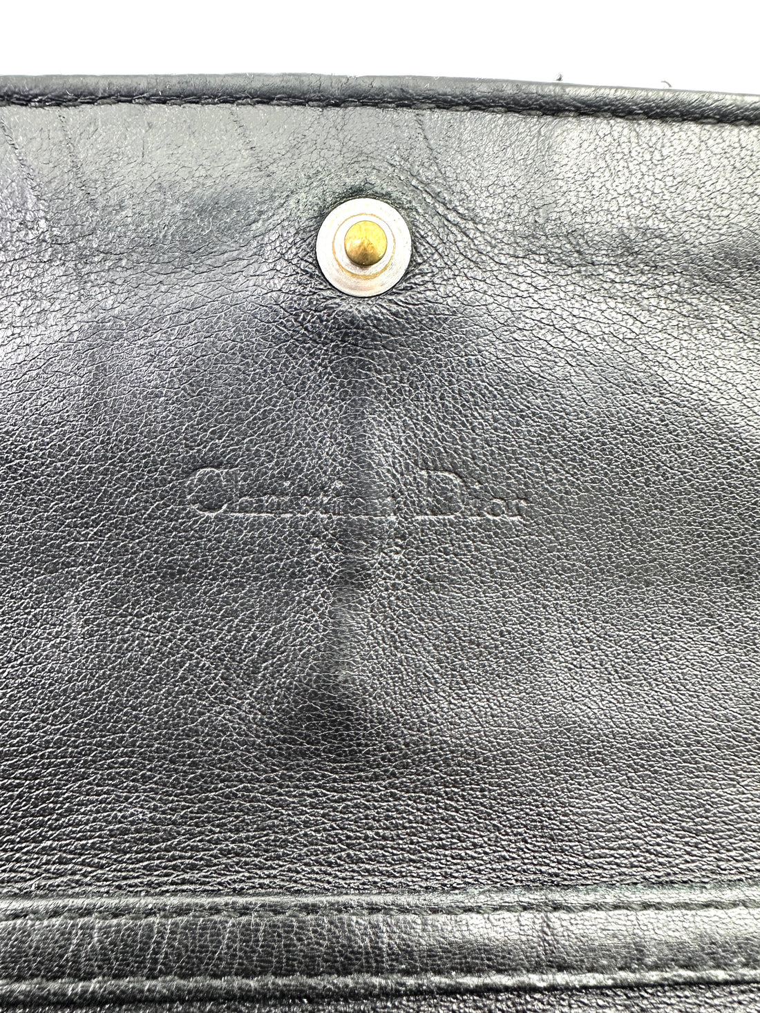 Christian Dior Lady Dior Black Patent Cannage Leather Chain Clutch DR746