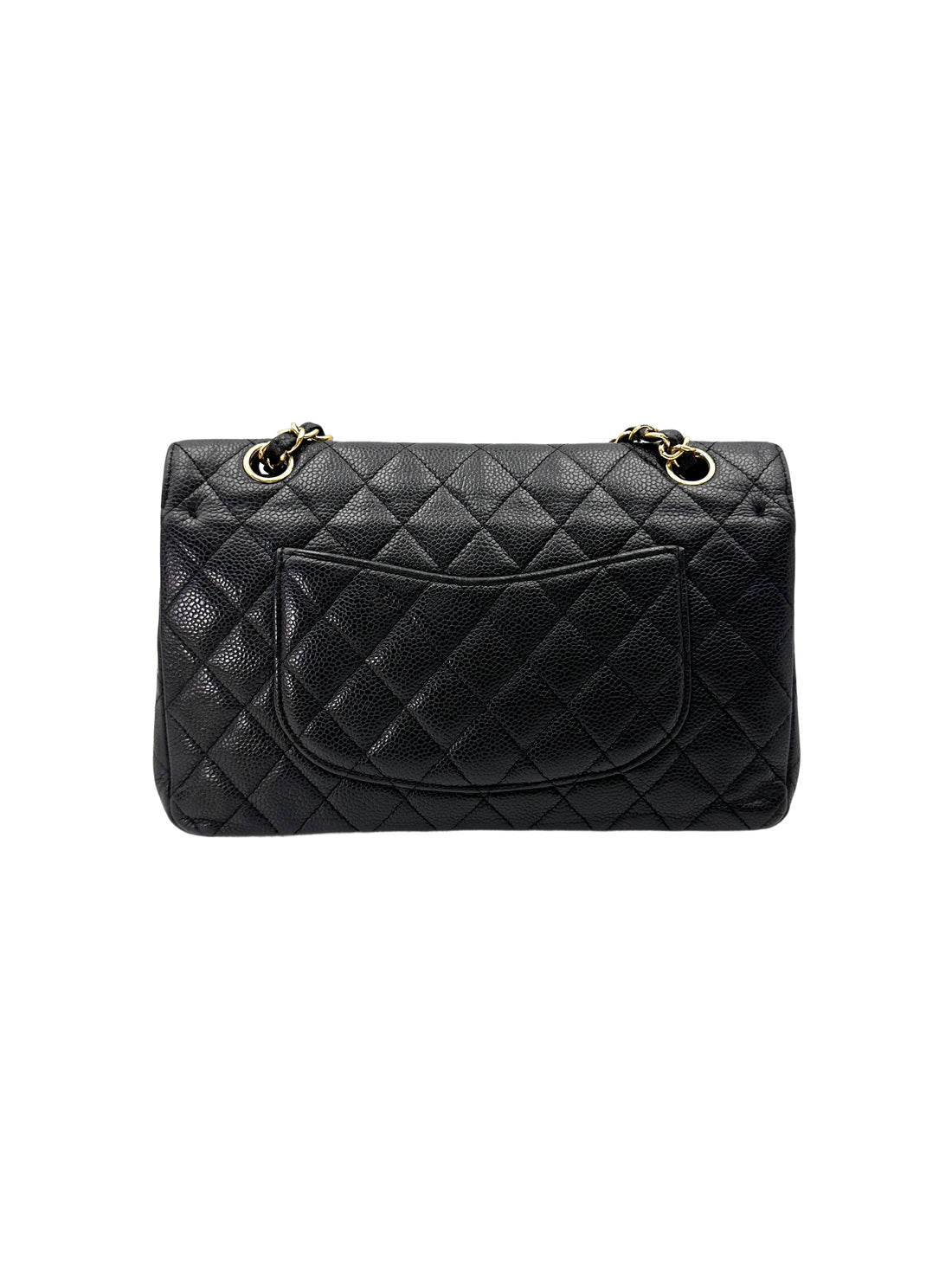 Chanel Classic Flap Black Quilted Leather Medium Size Flap Bag With Gold Buckle(12***53) CC2015